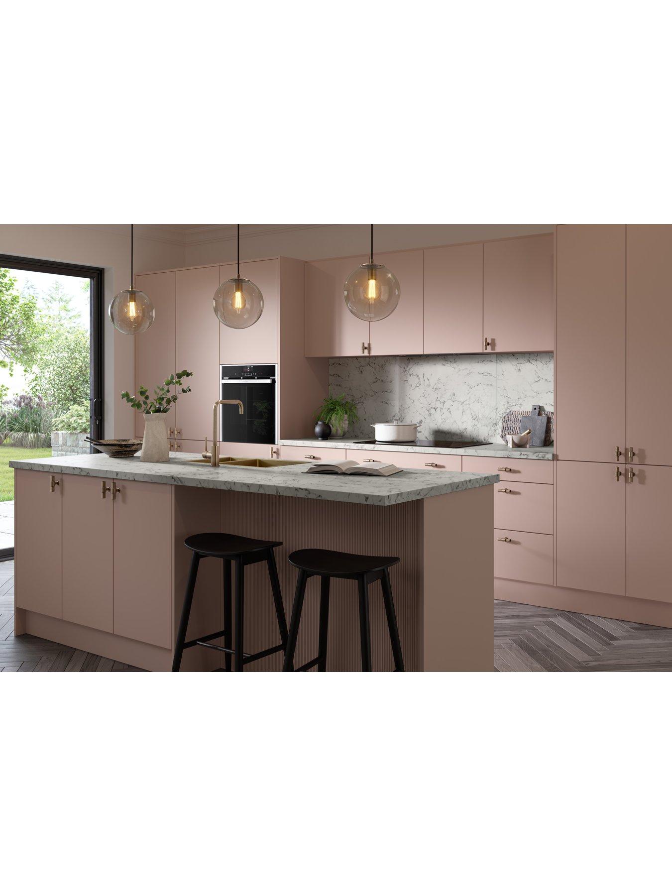 WilsonArt Omega Modern Tuscany Marble  Square Edge Laminate Kitchen Worktop - 4100 x 620mm x 38mm