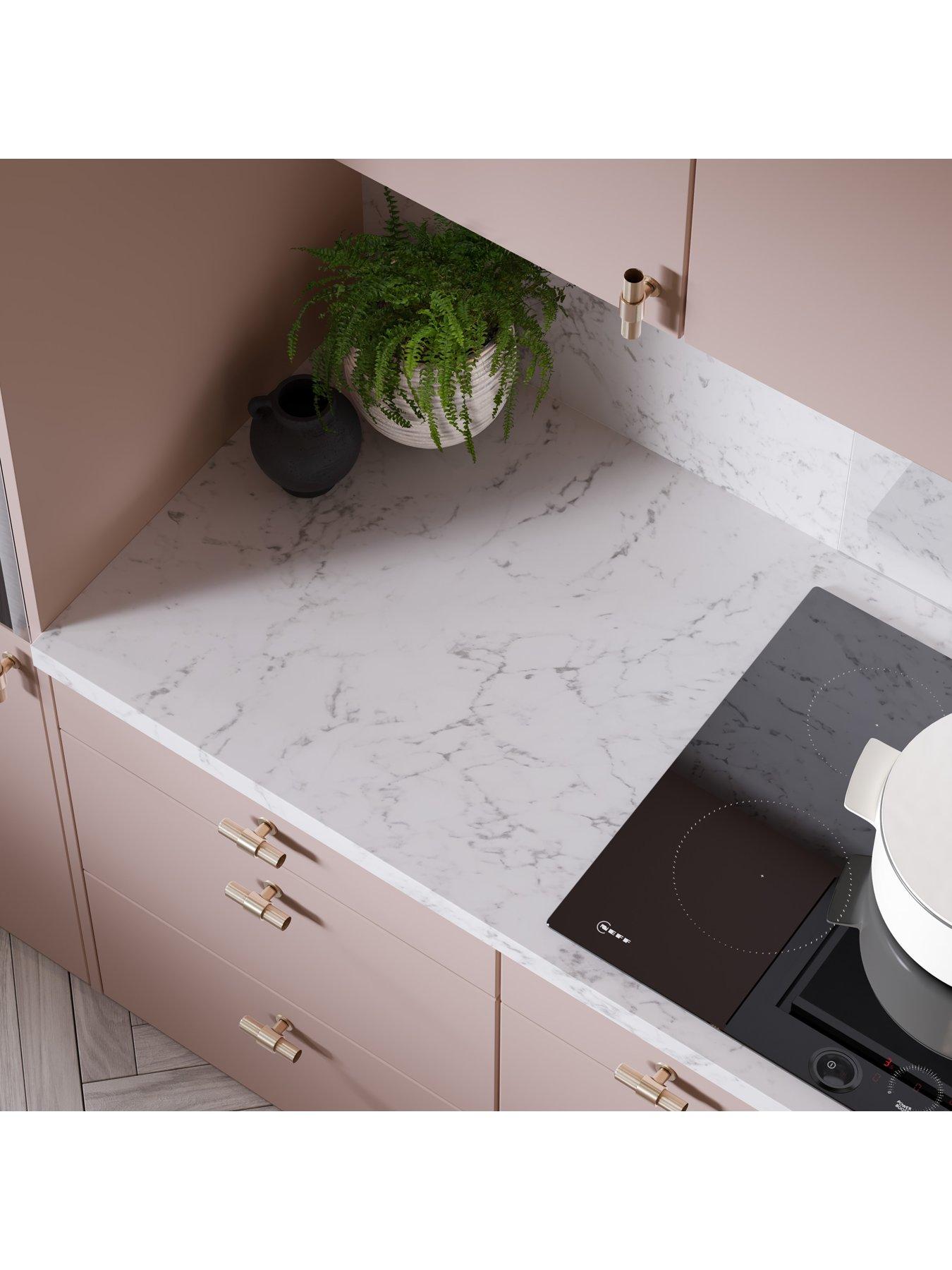 Image 3 of 6 of WilsonArt Omega Modern Tuscany Marble &nbsp;Square Edge Laminate Kitchen Worktop - 4100 x 620mm x 38mm