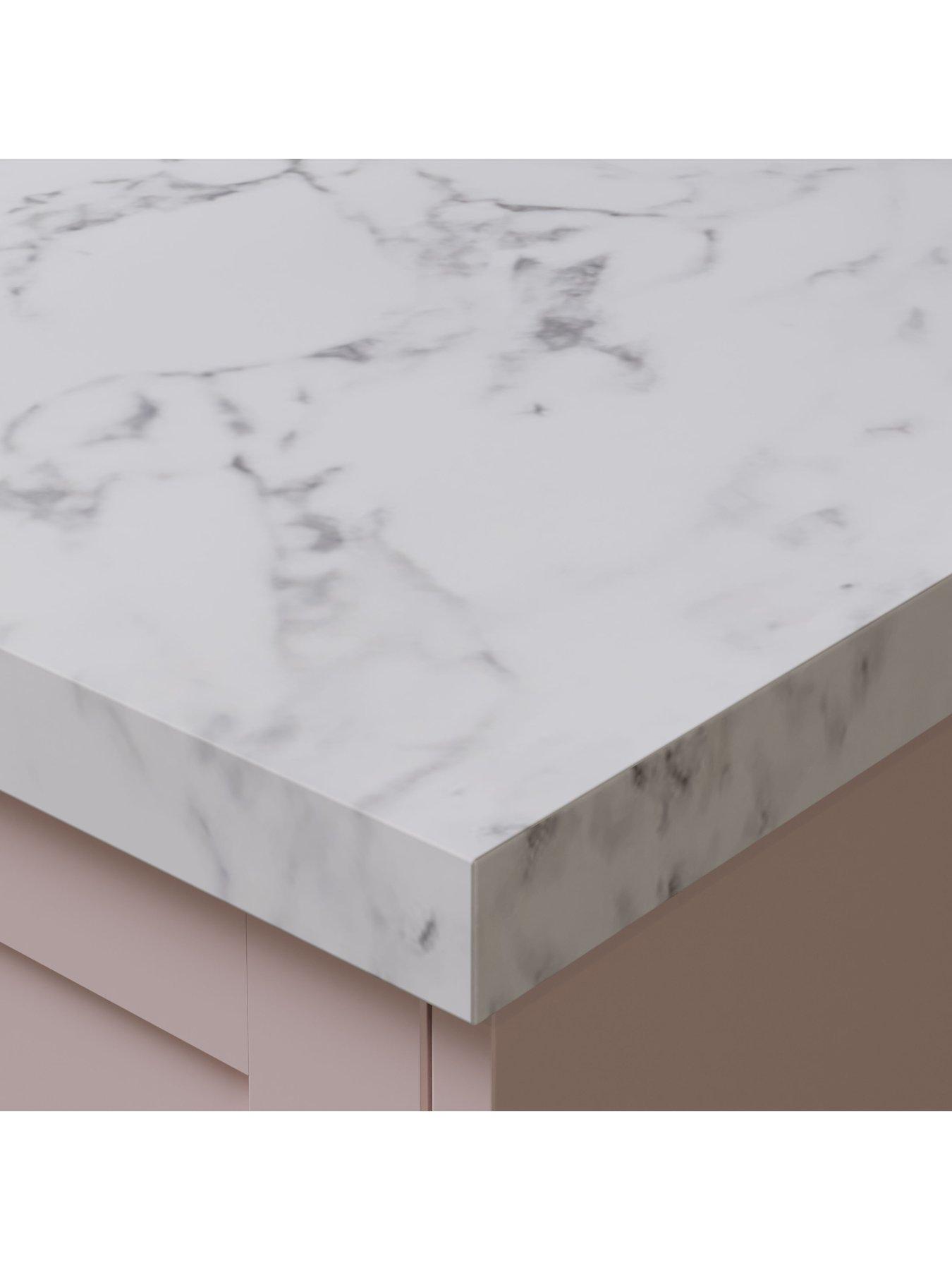 Image 5 of 6 of WilsonArt Omega Modern Tuscany Marble &nbsp;Square Edge Laminate Kitchen Worktop - 4100 x 620mm x 38mm