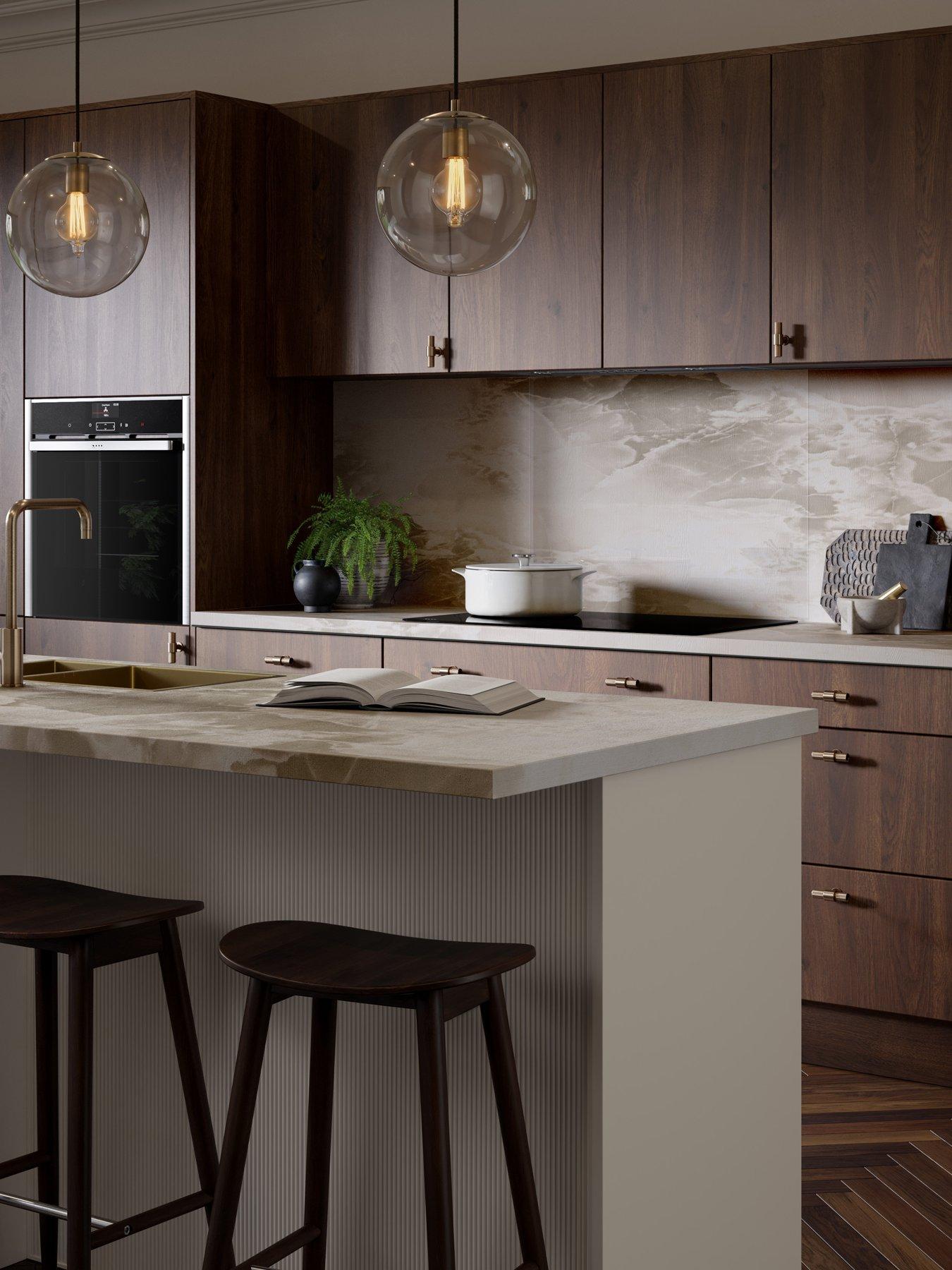 Image 1 of 7 of WilsonArt Omega Modern Terzo Stone Square Edge Laminate Kitchen Breakfast Bar - 4100 x 900mm x 38mm