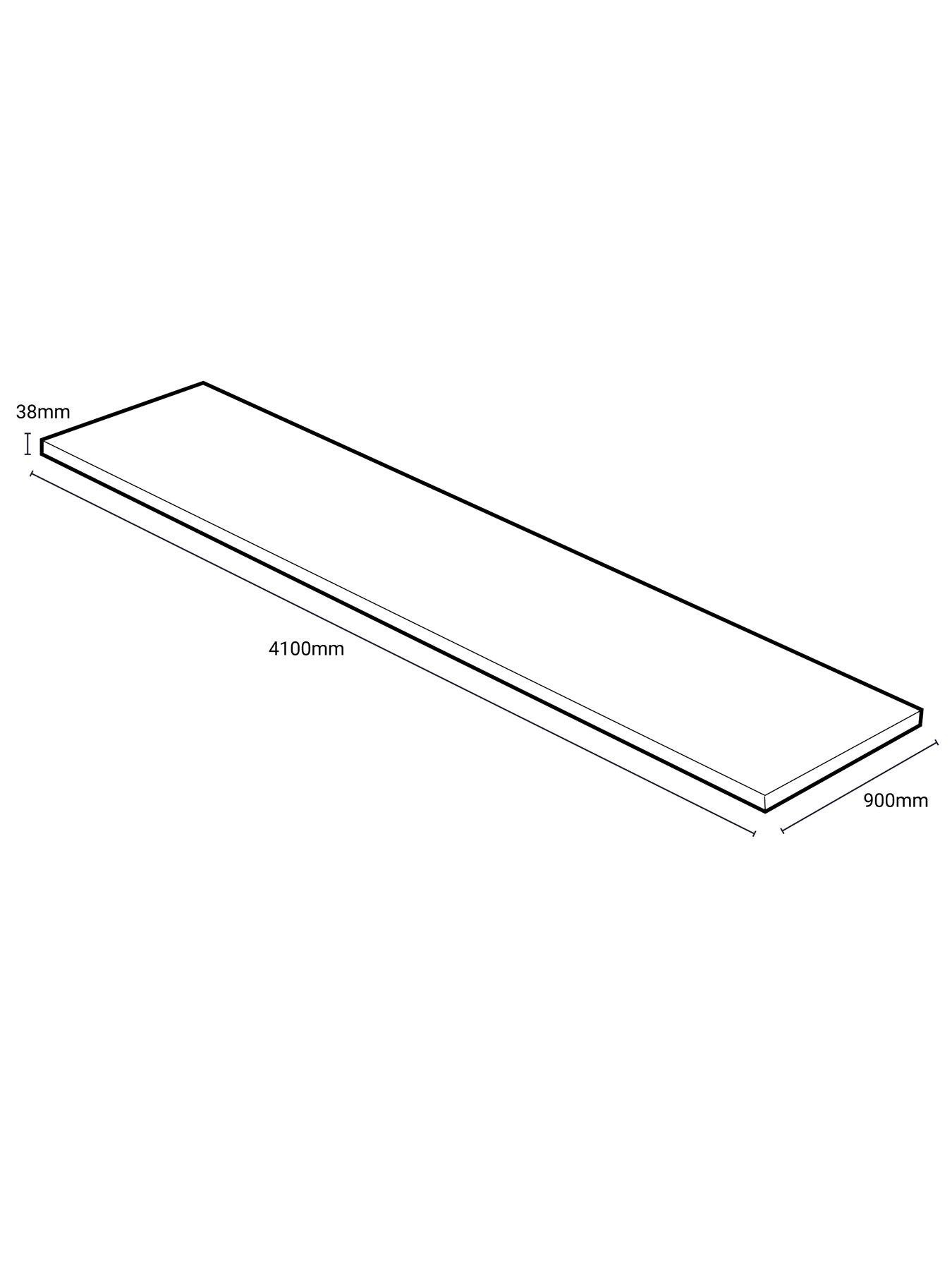 Image 6 of 7 of WilsonArt Omega Modern Terzo Stone Square Edge Laminate Kitchen Breakfast Bar - 4100 x 900mm x 38mm