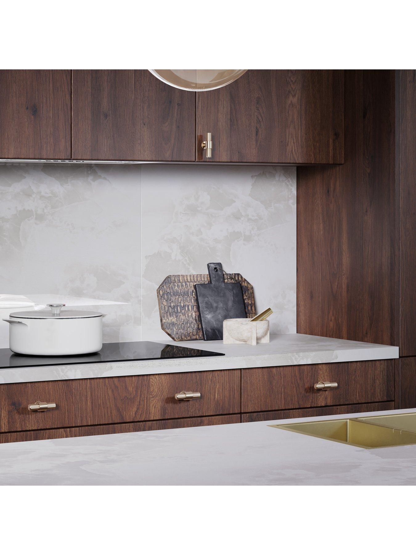 Image 4 of 6 of WilsonArt Omega Modern Terzo Stone Square Edge Laminate Kitchen Splashback - 3000 x 600mm x 8mm