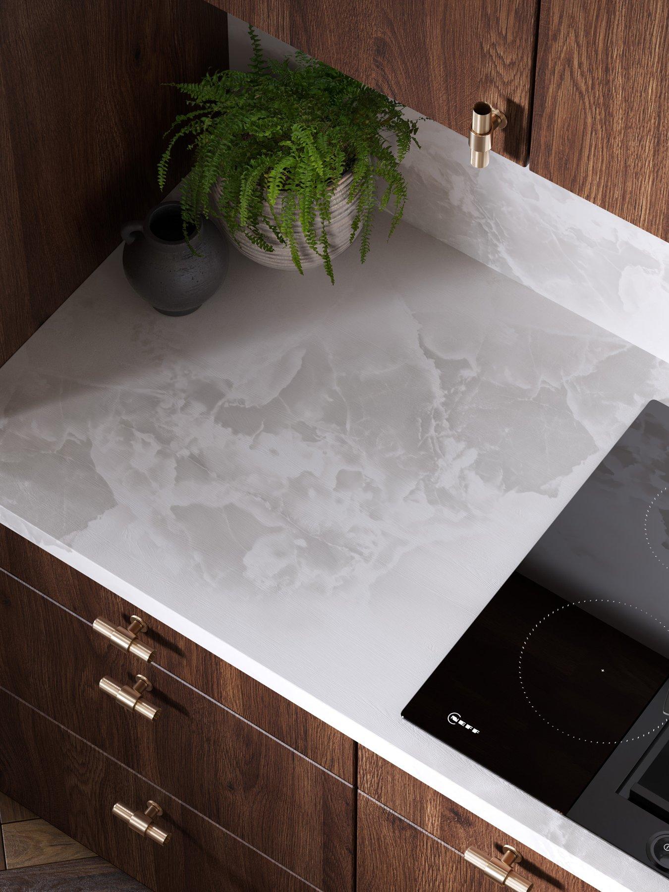 WilsonArt Omega Modern Terzo Stone Square Edge Laminate Kitchen Upstand - 3000 x 100mm x 20mm