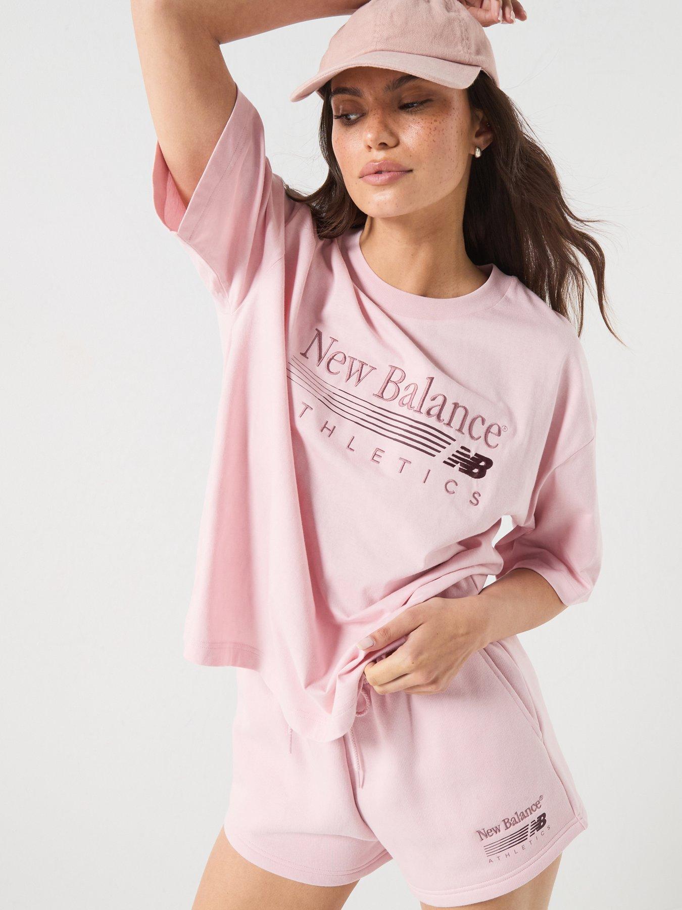 New Balance Women's Trackside Oversized T-Shirt - Pink