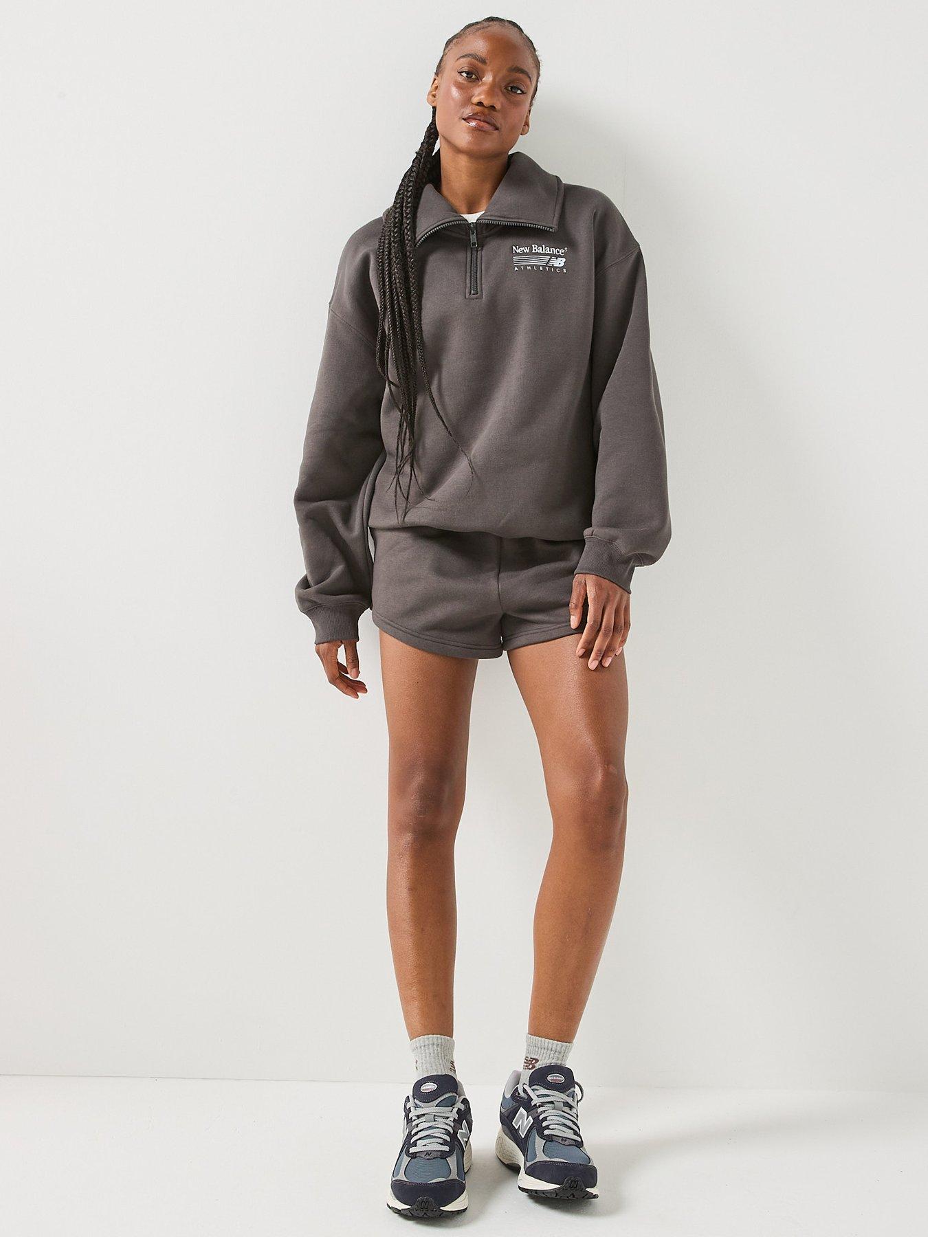 Image 6 of 6 of New Balance Women's Trackside Fleece Half Zip - Black Cement
