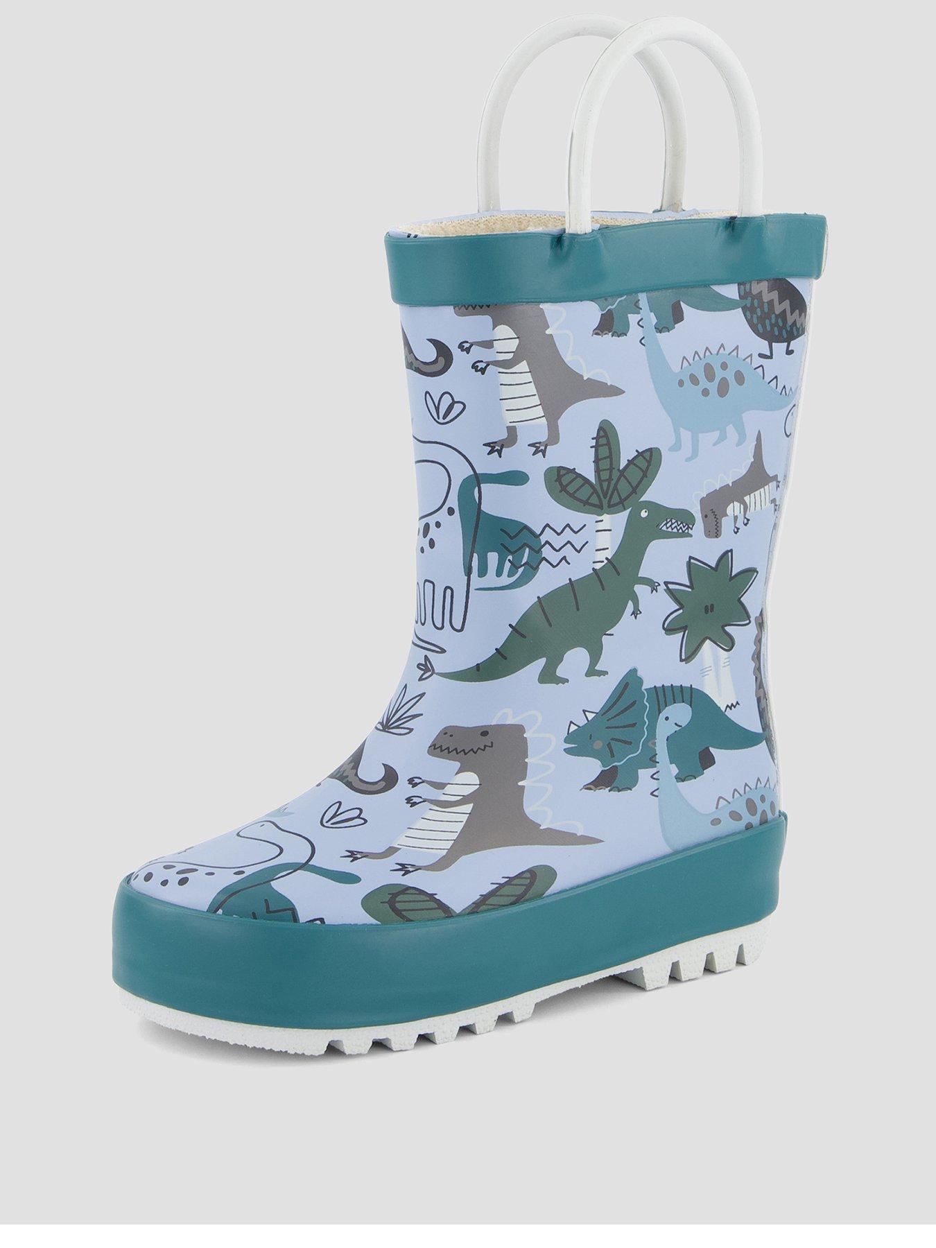 Image 2 of 7 of The Very Collection Boys' Dinosaur Pull On Wellington Boots - Multi
