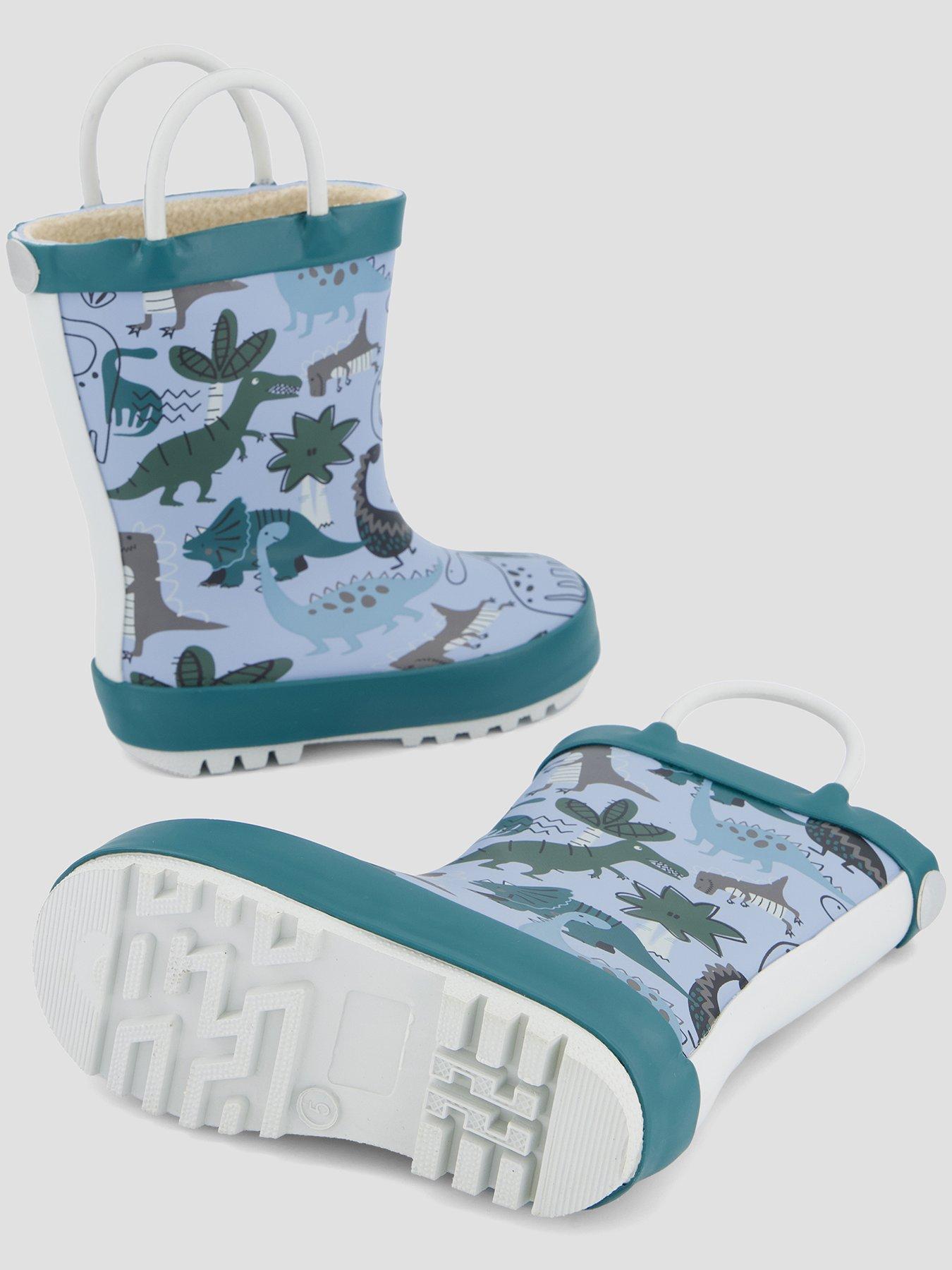 Image 4 of 7 of The Very Collection Boys' Dinosaur Pull On Wellington Boots - Multi