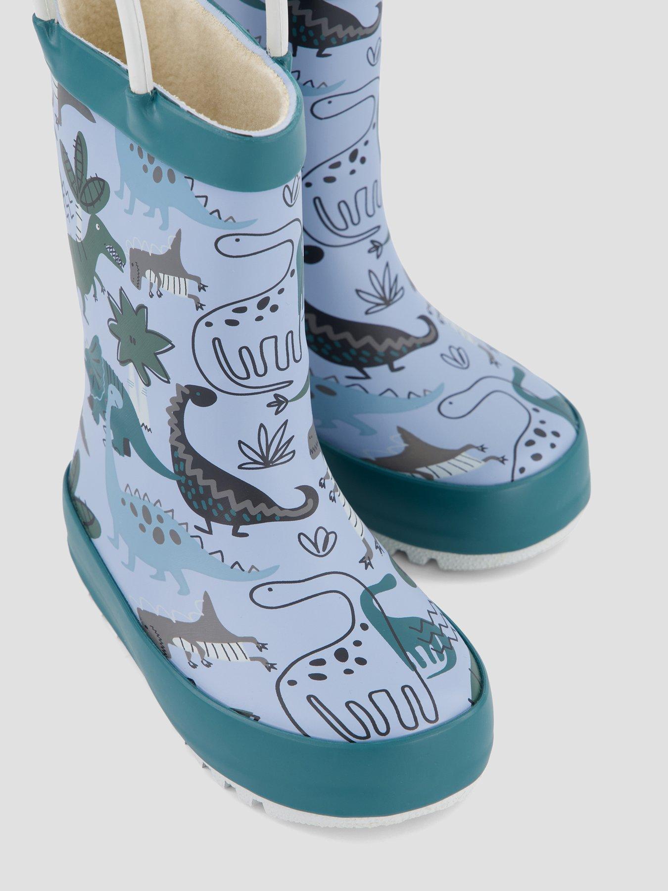 Image 5 of 7 of The Very Collection Boys' Dinosaur Pull On Wellington Boots - Multi