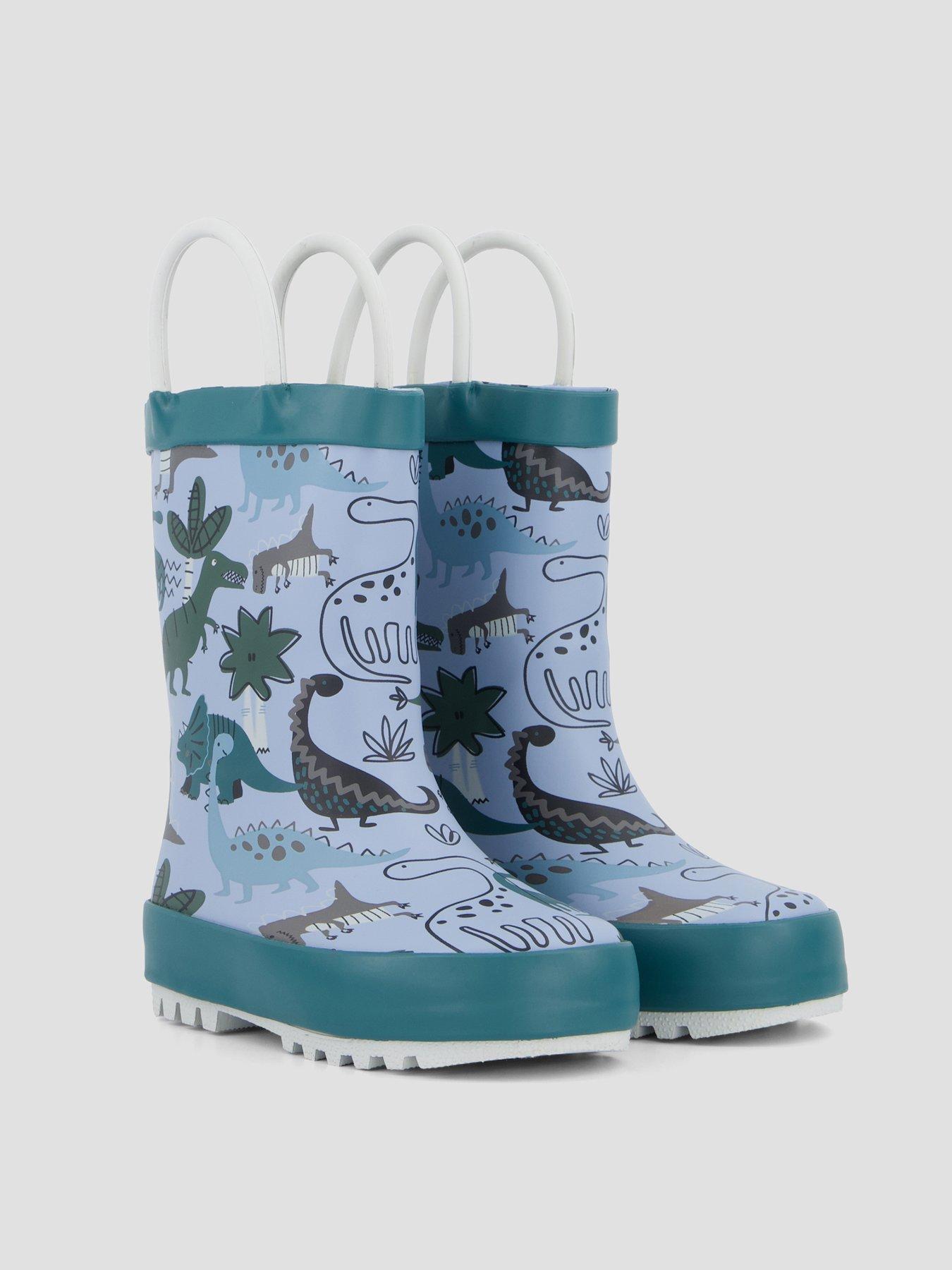 Image 6 of 7 of The Very Collection Boys' Dinosaur Pull On Wellington Boots - Multi