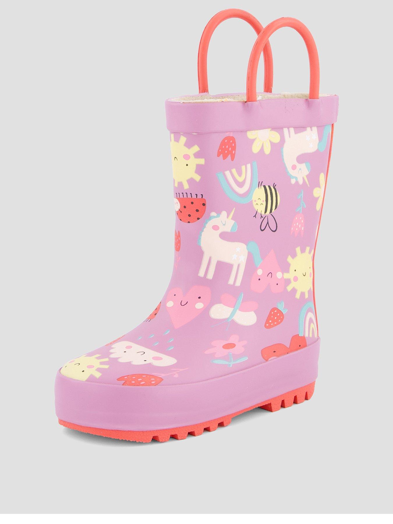 Image 2 of 7 of The Very Collection Girls Unicorn Pull On Wellies - Multi