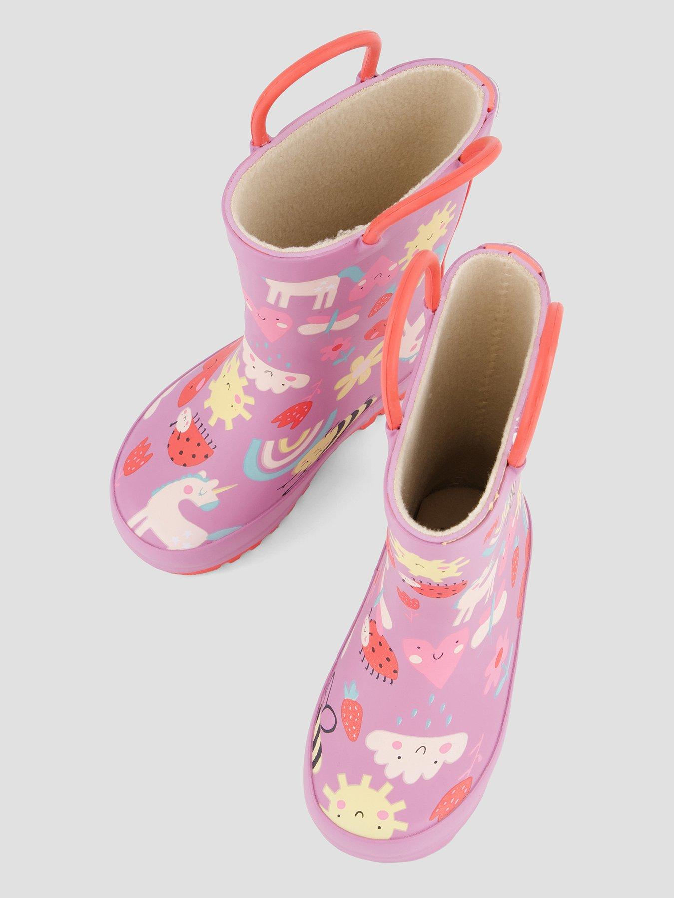 Image 3 of 7 of The Very Collection Girls Unicorn Pull On Wellies - Multi