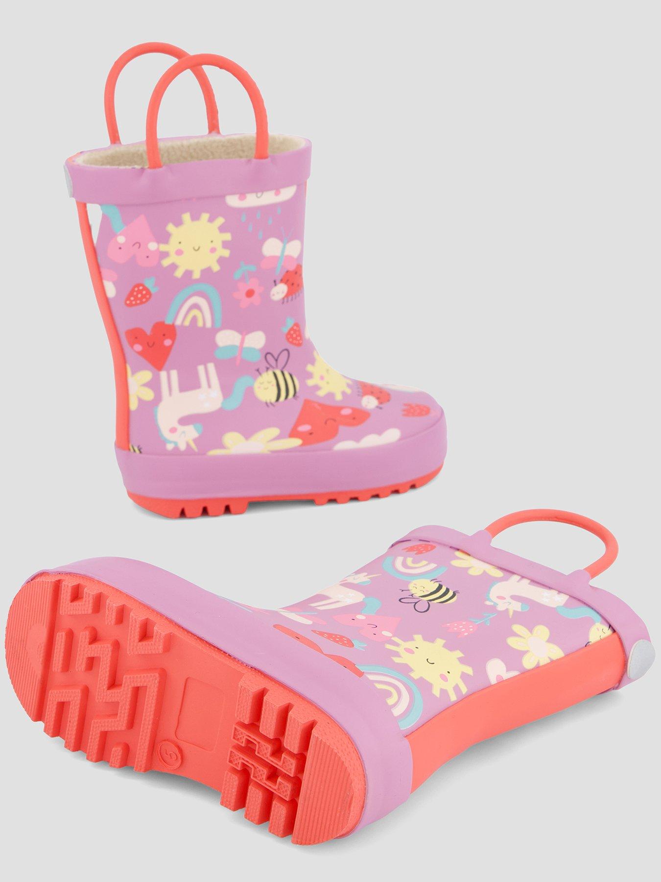 Image 4 of 7 of The Very Collection Girls Unicorn Pull On Wellies - Multi