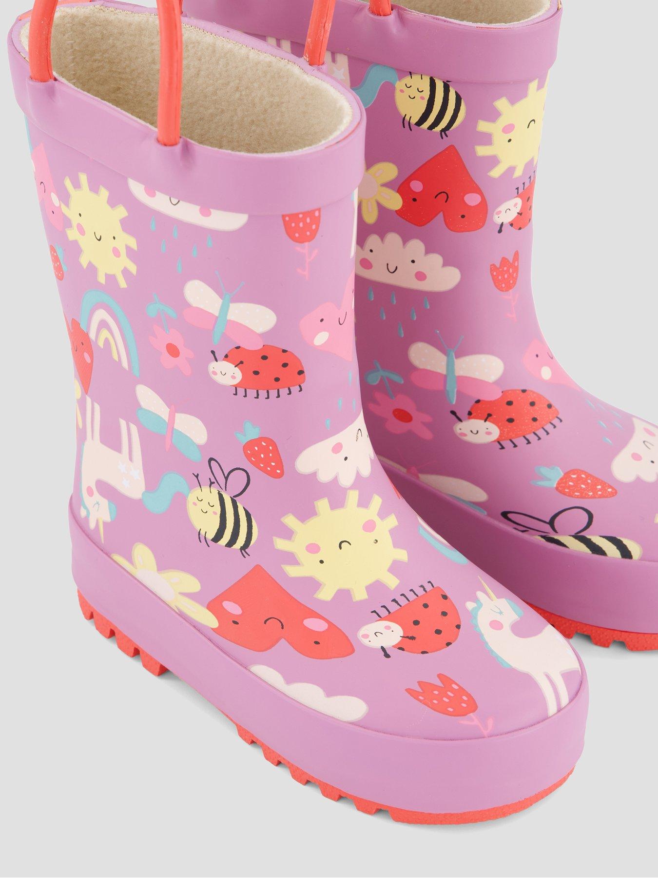 Image 5 of 7 of The Very Collection Girls Unicorn Pull On Wellies - Multi