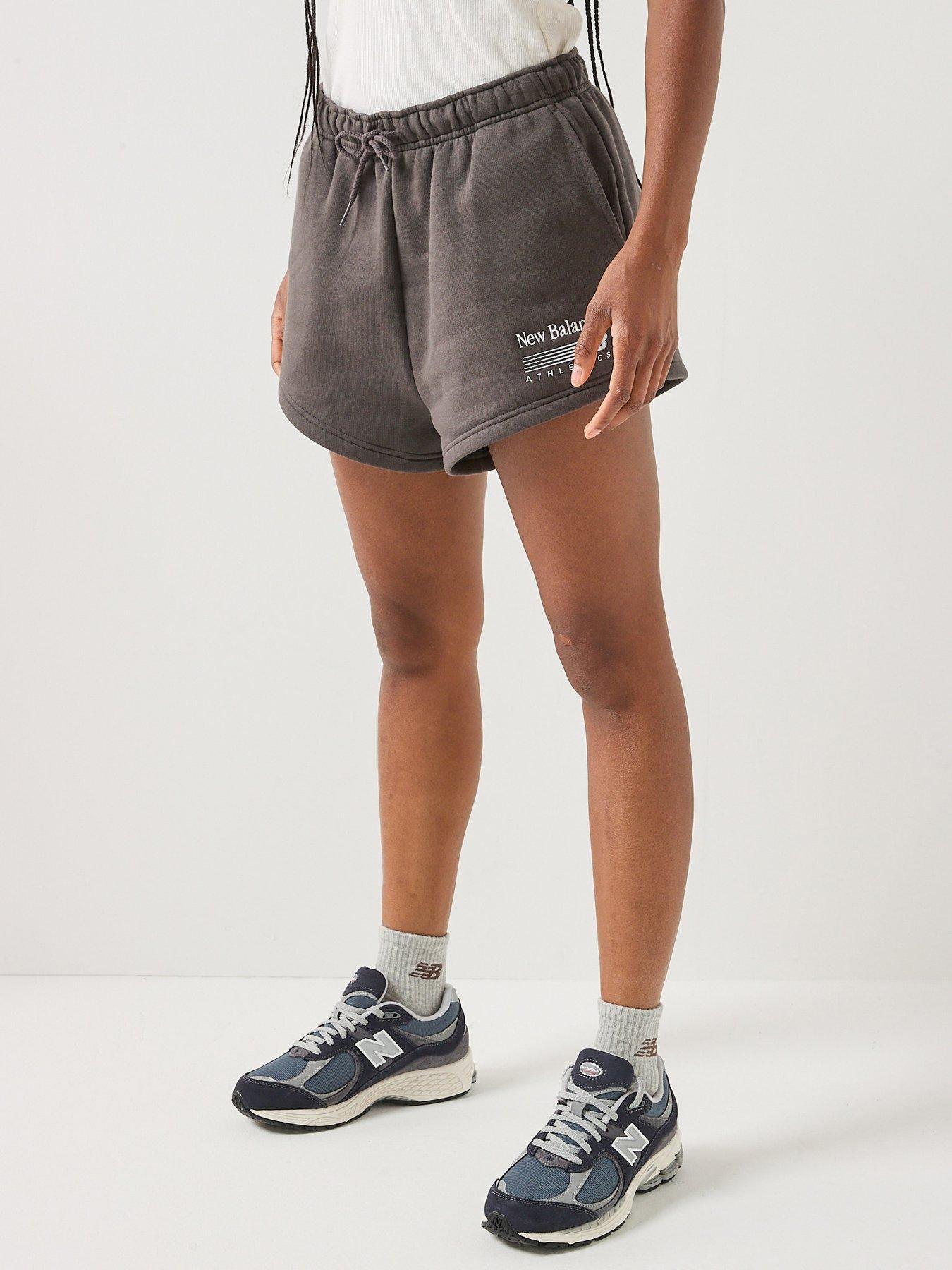 New Balance Women's Trackside Fleece Shorts - Grey
