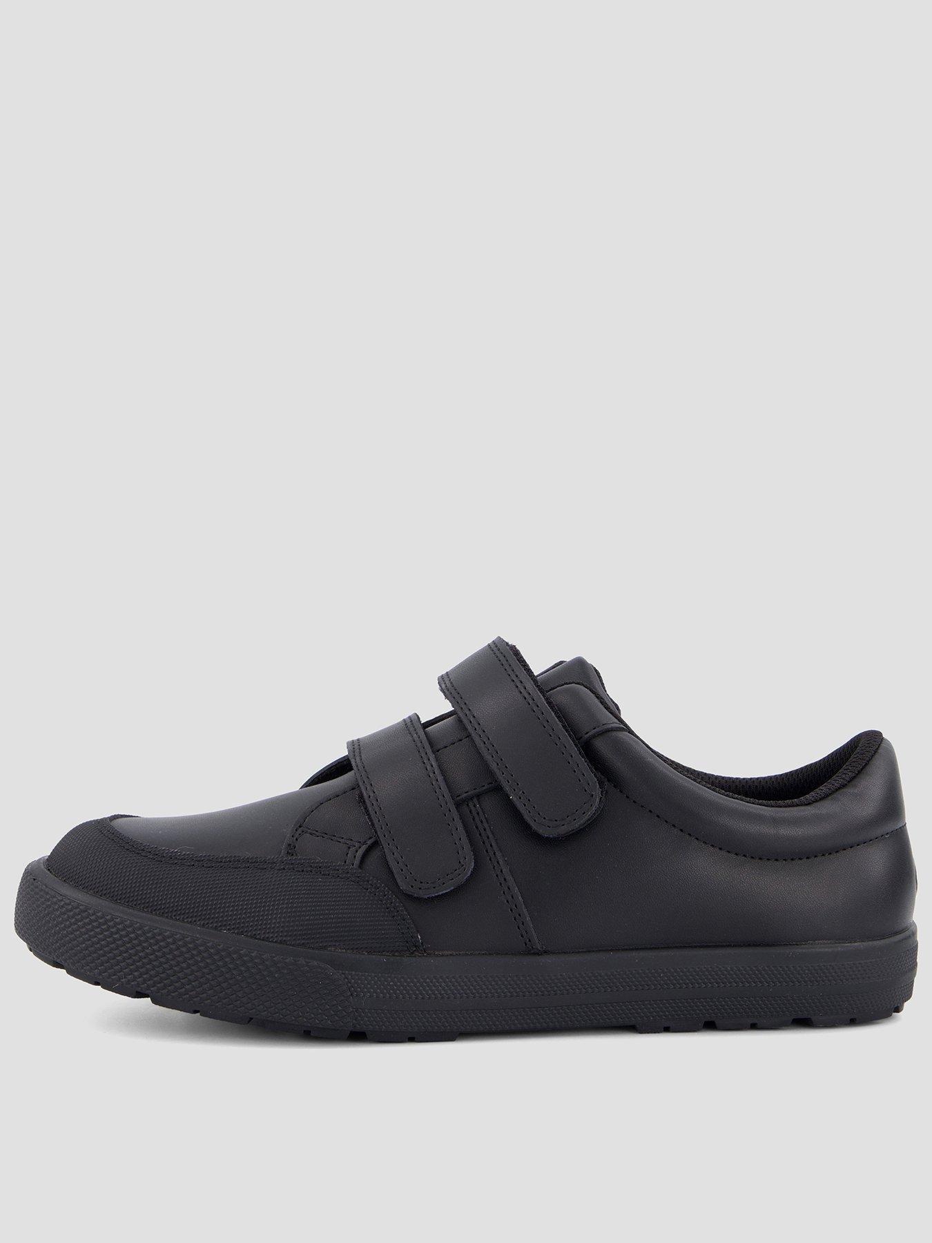 The Very Collection Wide Fit Boys Mateo Double Strap Trainer School Shoe - Black
