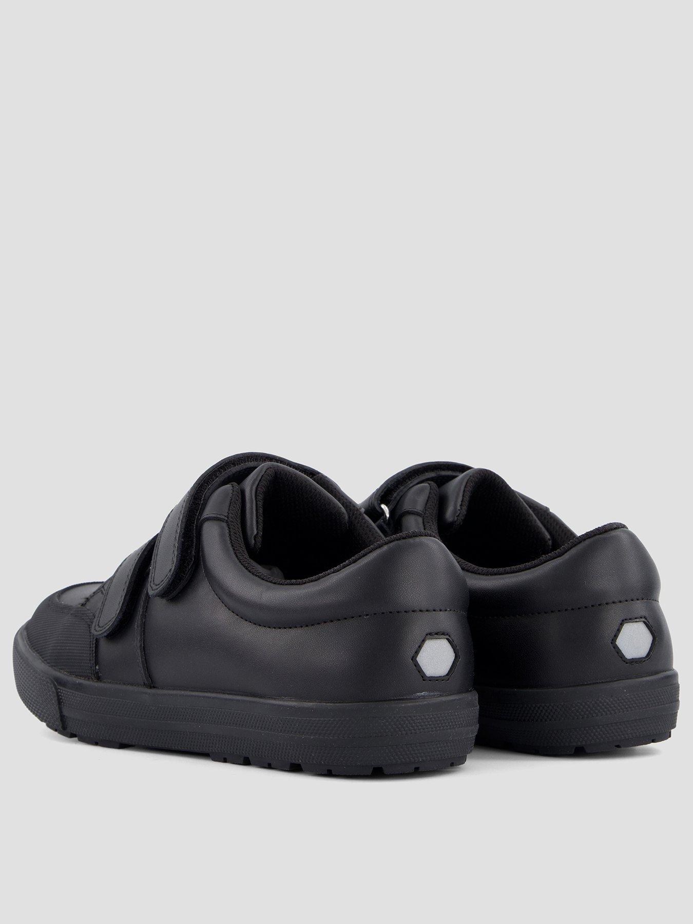Image 3 of 8 of The Very Collection Wide Fit Boys Mateo Double Strap Trainer School Shoe - Black