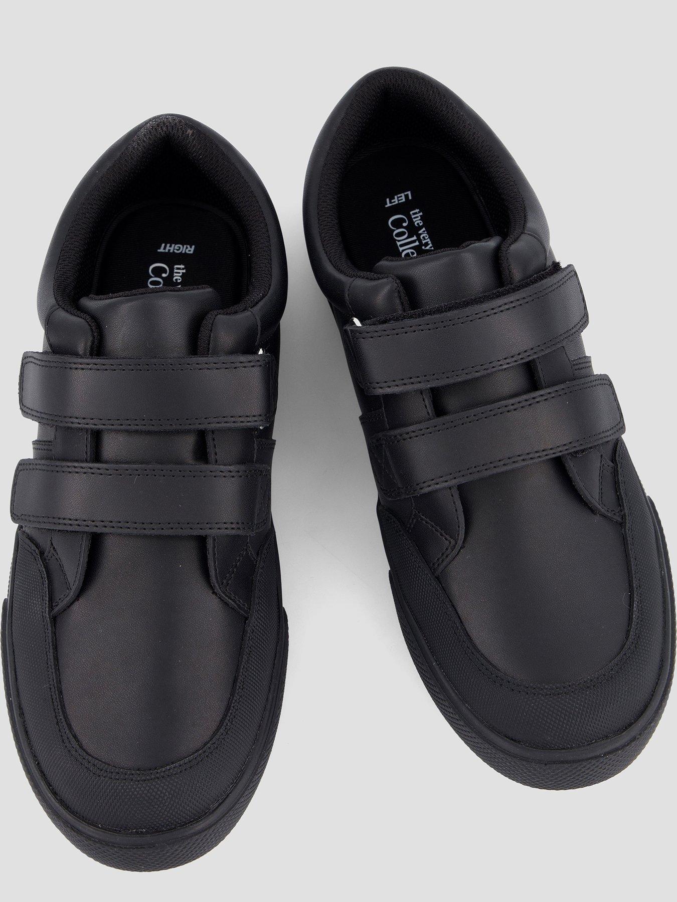 Image 4 of 8 of The Very Collection Wide Fit Boys Mateo Double Strap Trainer School Shoe - Black