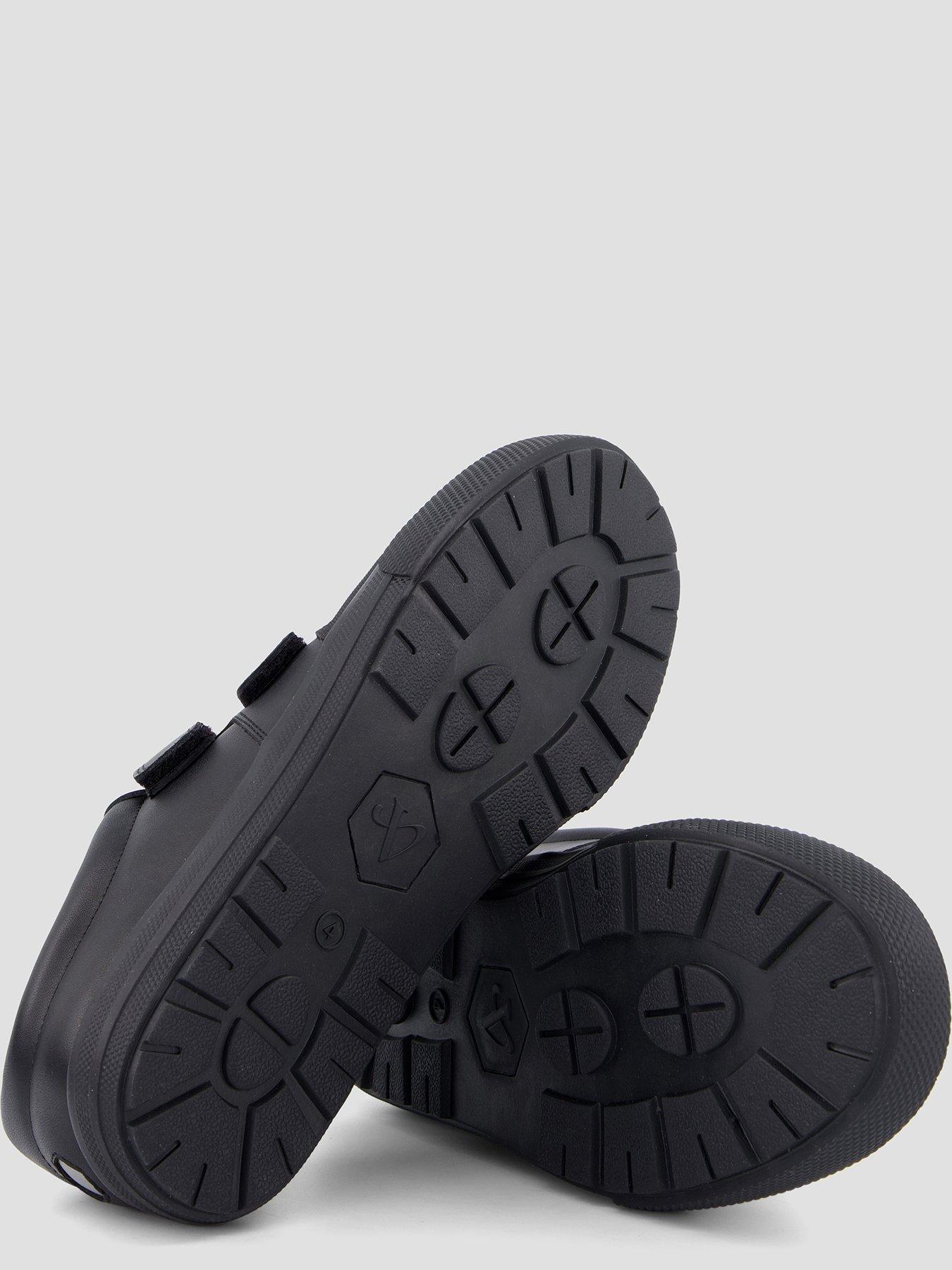 Image 5 of 8 of The Very Collection Wide Fit Boys Mateo Double Strap Trainer School Shoe - Black
