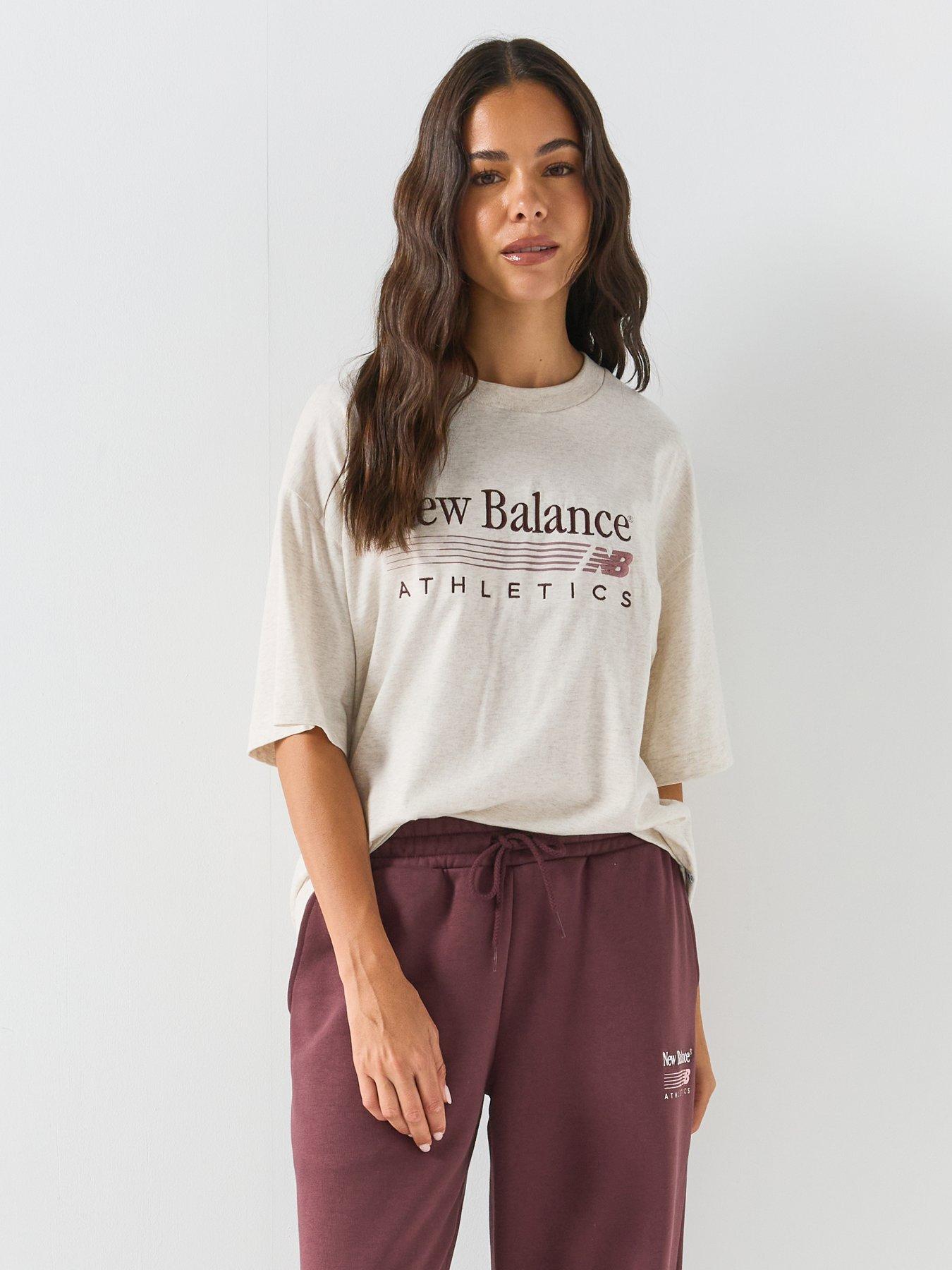 New Balance Women's Trackside Oversized T-Shirt - Cream