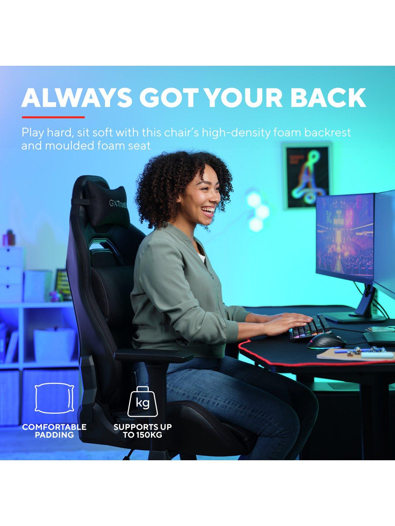  image of trust-gxt714-ruya-comfortable-adjustable-gaming-chair-black