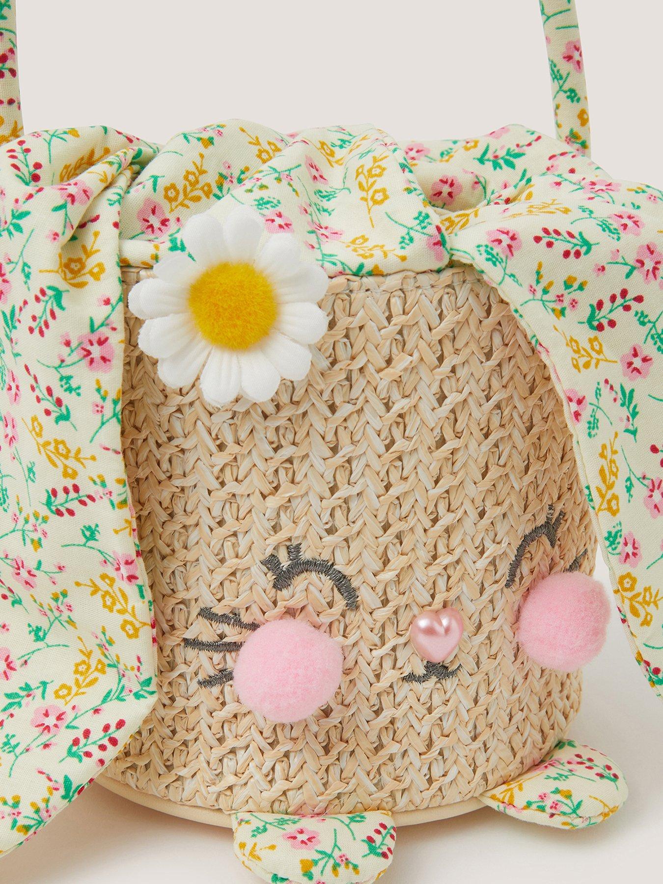  image of monsoon-girls-flopsy-bunny-ears-basket-multi