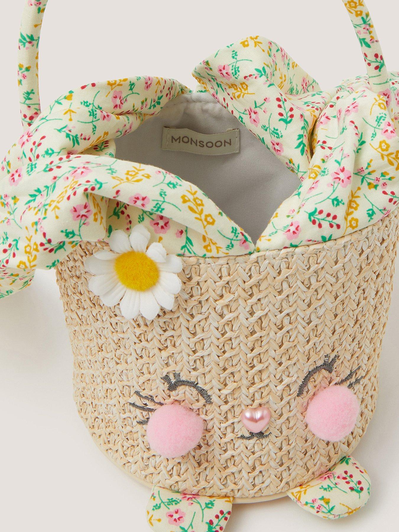  image of monsoon-girls-flopsy-bunny-ears-basket-multi