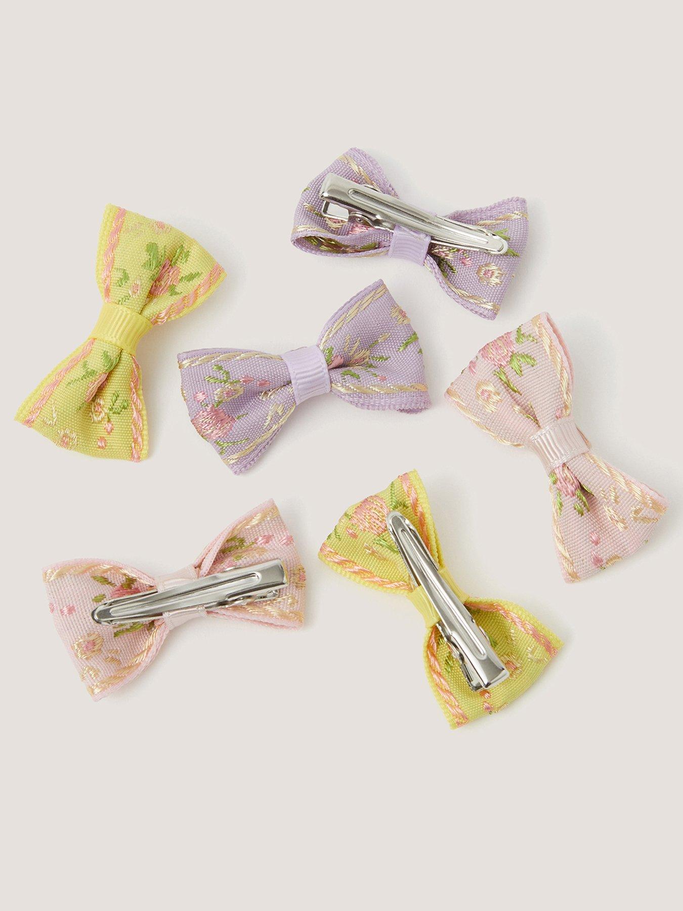 back image of monsoon-girls-6-pack-bridesmaid-bow-clips-multi