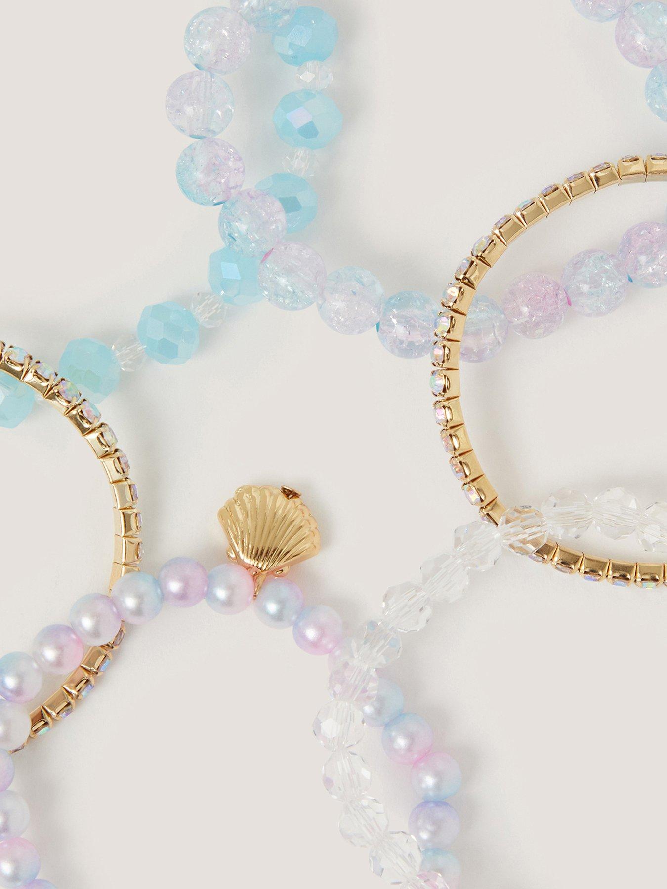  image of monsoon-girls-6-pack-mermaid-bracelets-multi