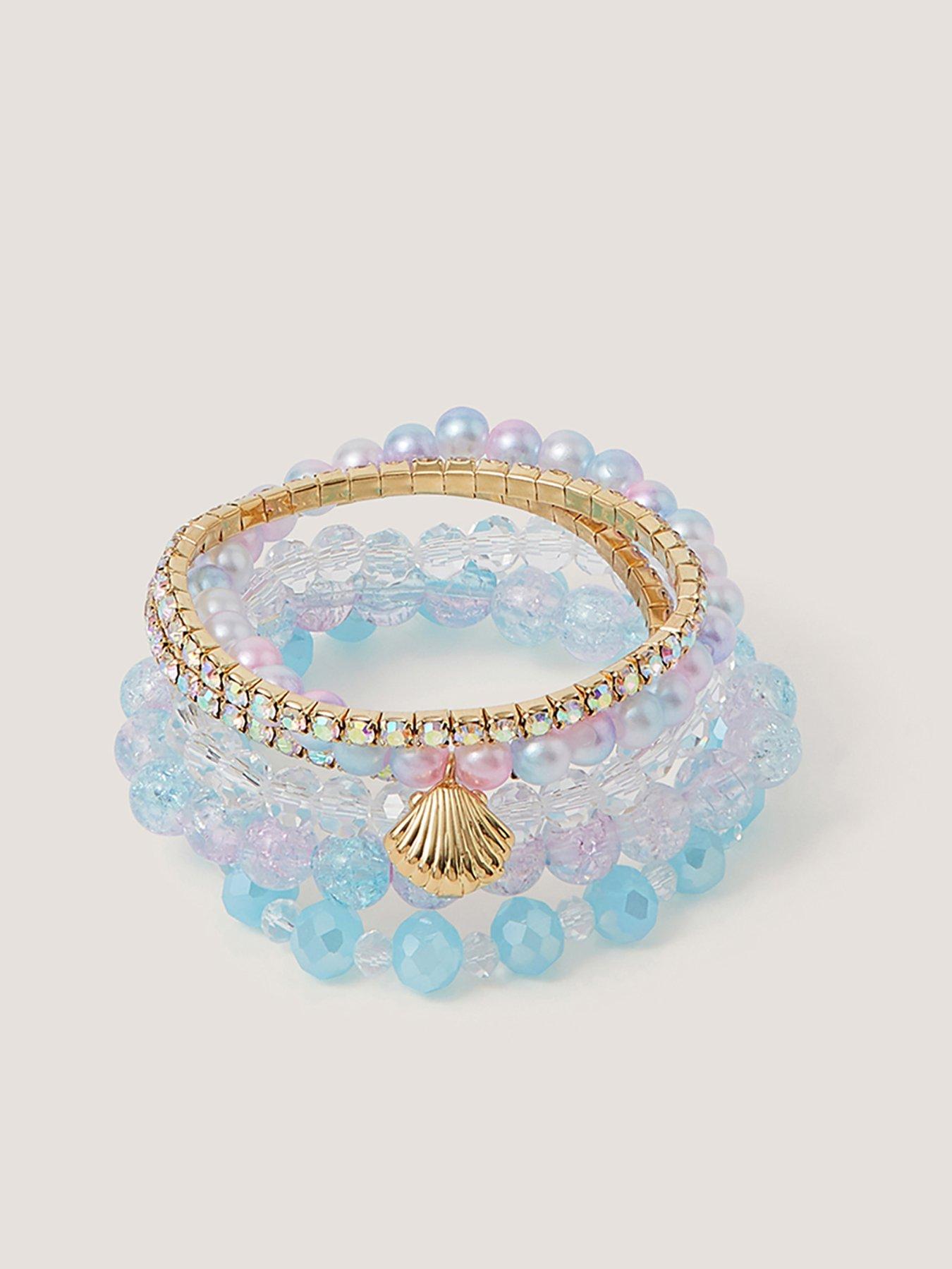  image of monsoon-girls-6-pack-mermaid-bracelets-multi