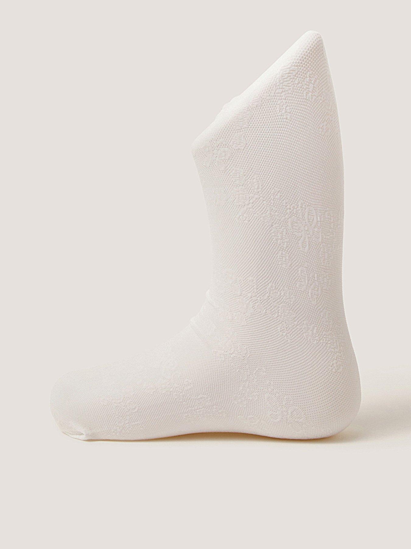Monsoon Baby Girls Lace Tights - White