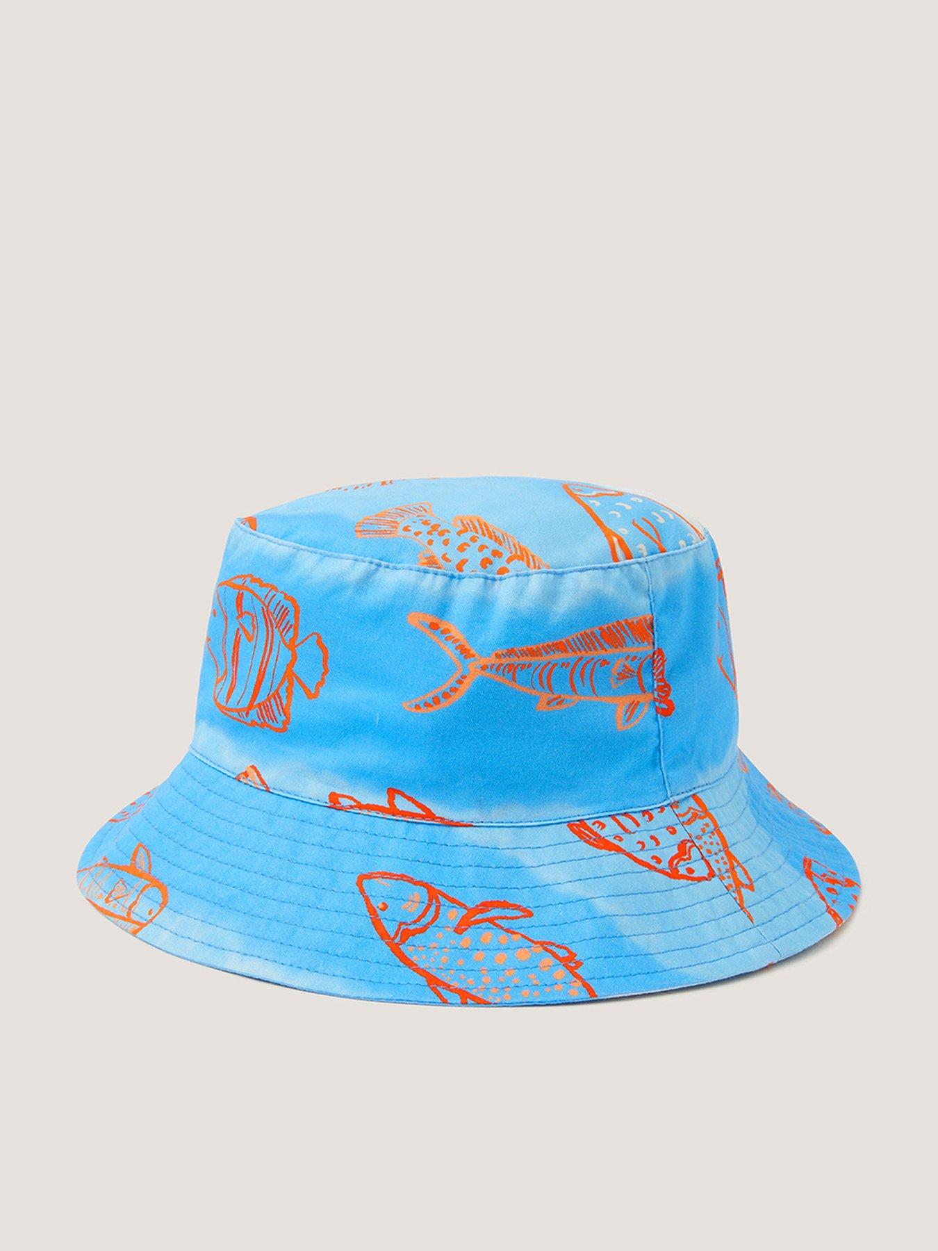 Monsoon Boys Beach Fish Bucket Hat - Blue