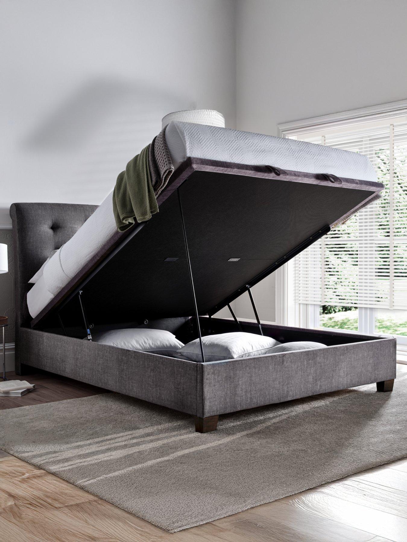 Image 5 of 5 of The Very Collection Faroe End Lift Up Storage Ottoman With Airsprung Mattress Options (Buy &amp; SAVE!) - Grey