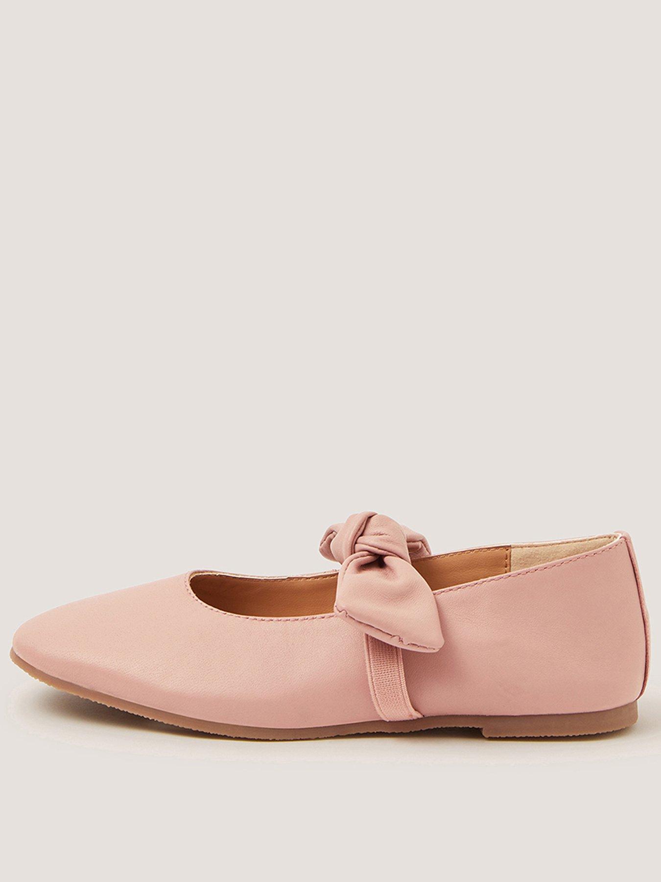 Monsoon Girls Bow Ballerina Shoes - Pink