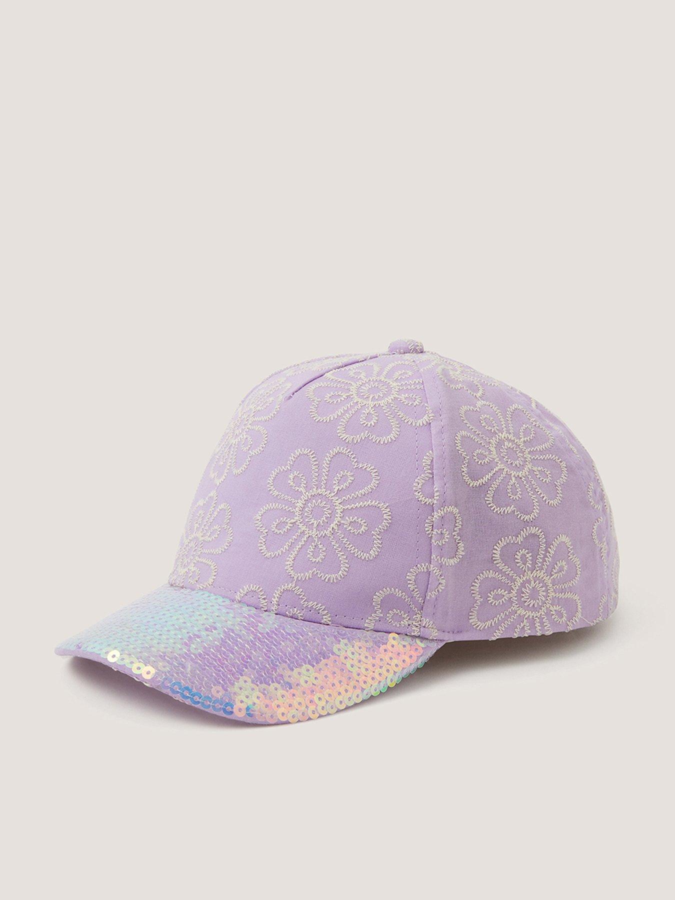 Image 1 of 3 of Monsoon Girls Embroidered Sparkle Hat - Light Purple