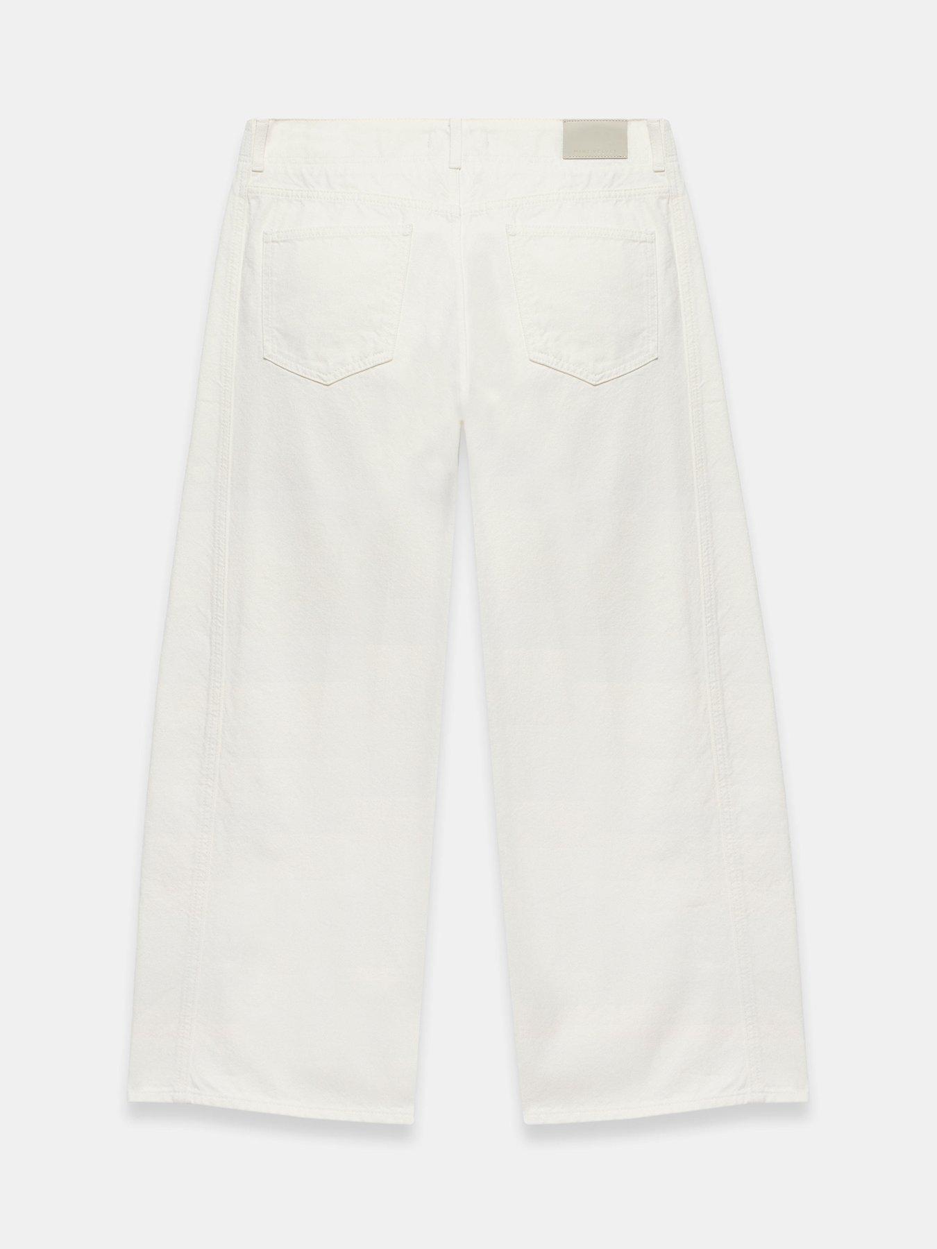 Image 6 of 6 of Mint Velvet Relaxed Wide Jean - Ivory
