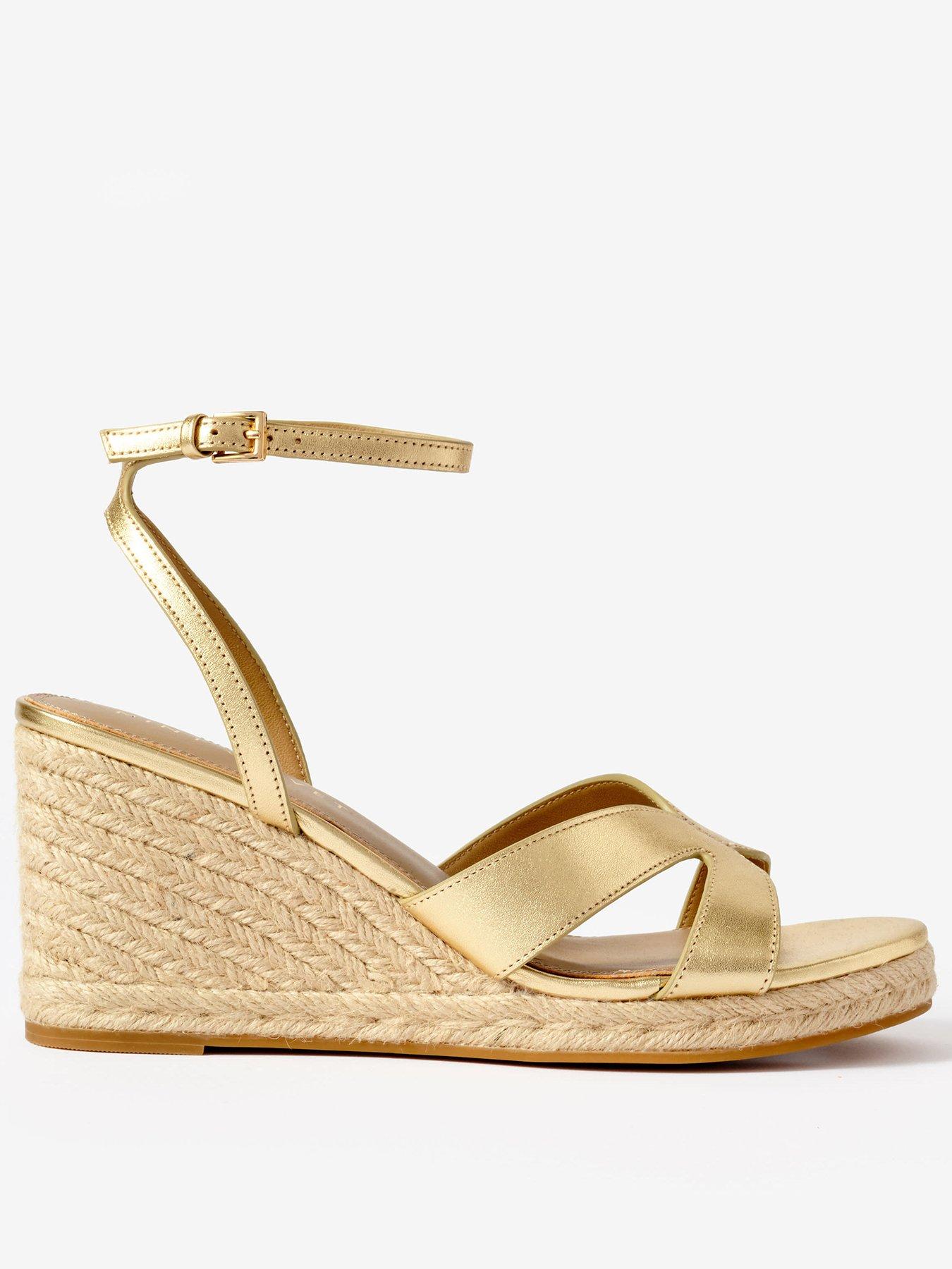 Mint Velvet Jase Espadrille Sandal - Gold