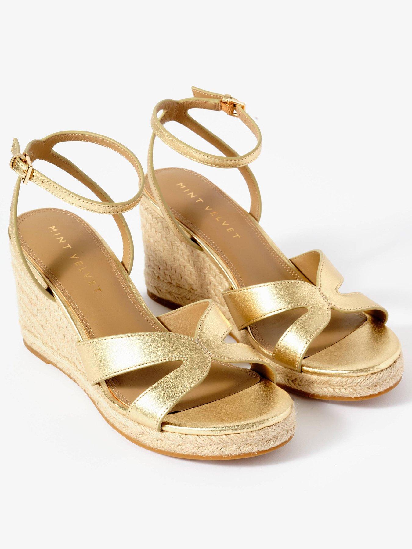 Image 2 of 4 of Mint Velvet Jase Espadrille Sandal - Gold