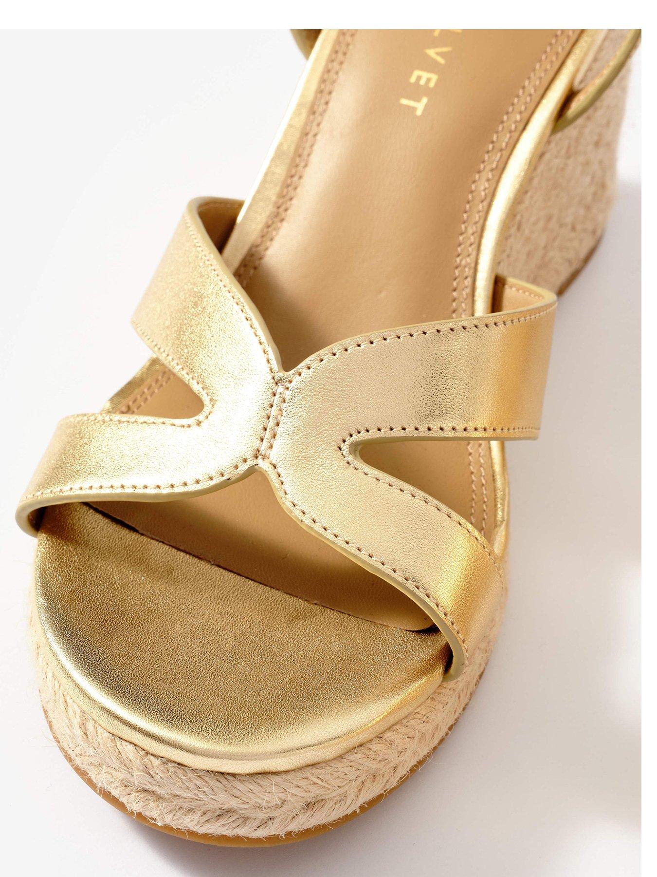 Image 3 of 4 of Mint Velvet Jase Espadrille Sandal - Gold