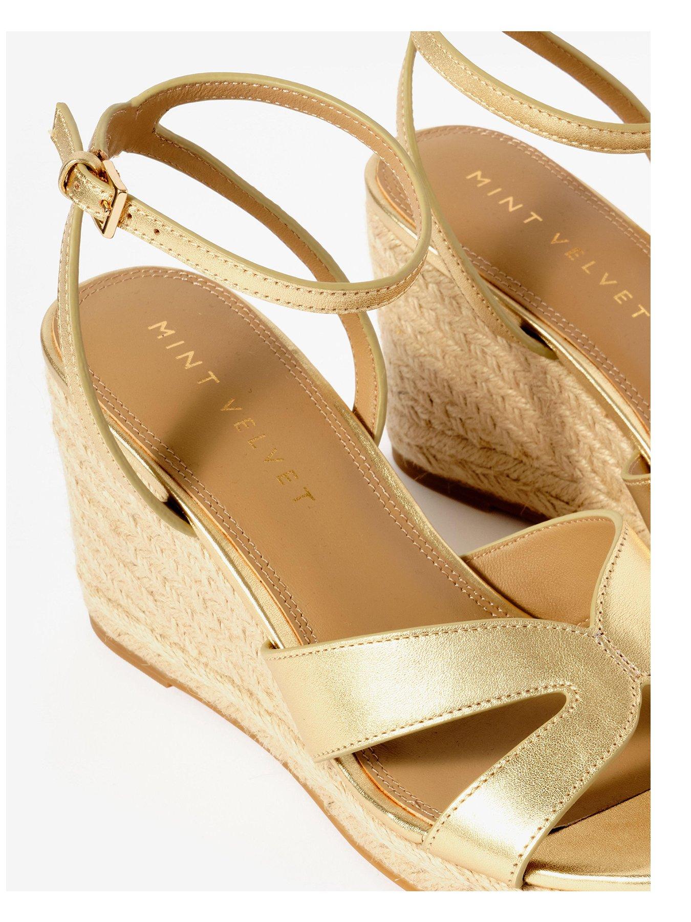 Image 4 of 4 of Mint Velvet Jase Espadrille Sandal - Gold