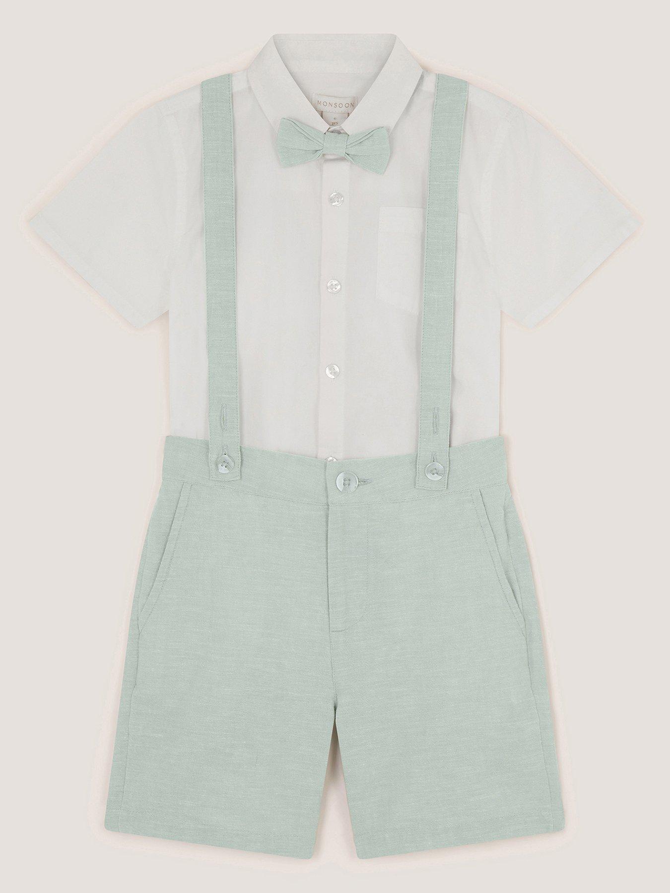 Monsoon Boys Rowan Braces Set - Light Green