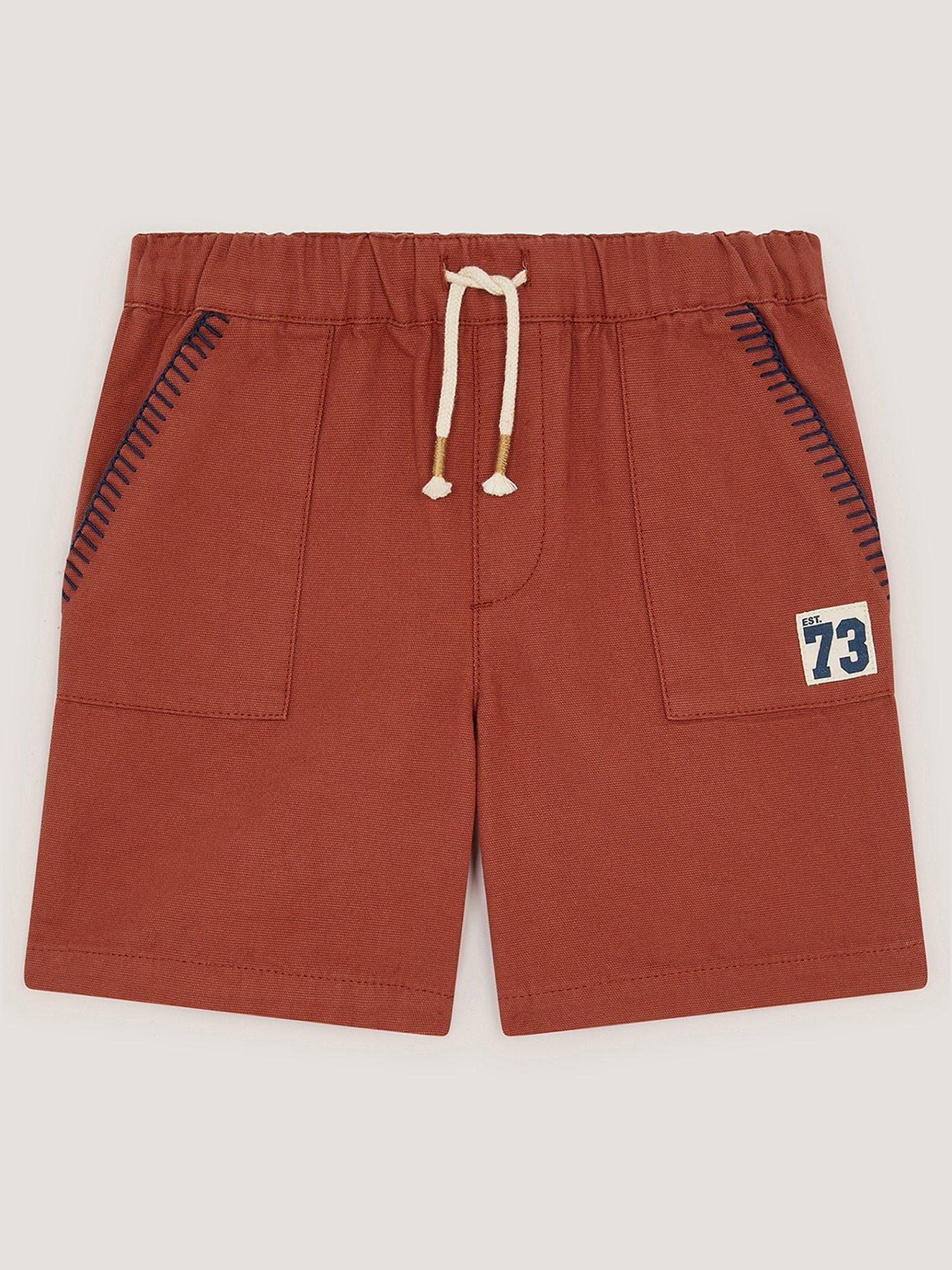 stillFront image of monsoon-boys-pull-on-shorts-red