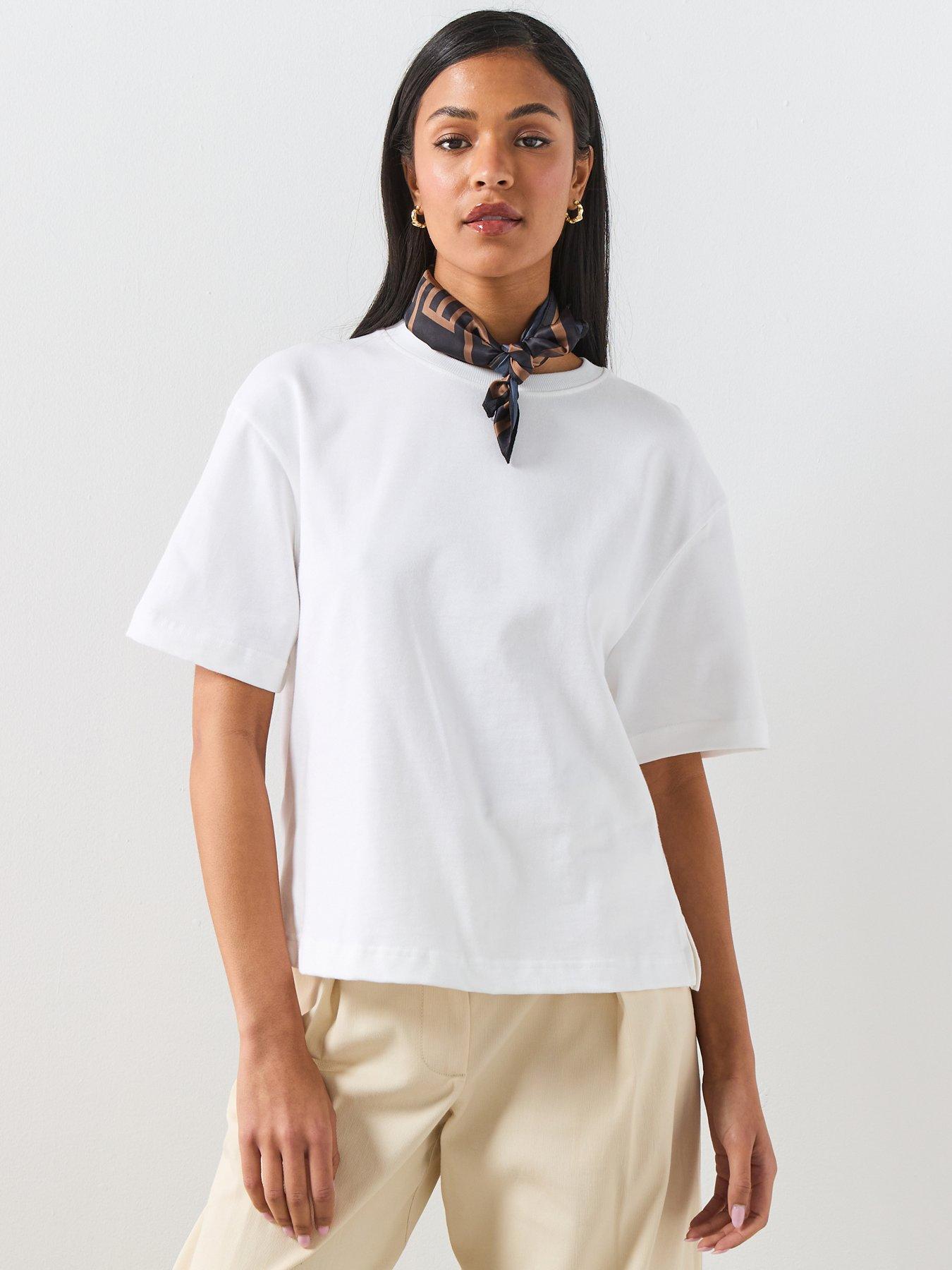Mango Oversized Cotton T-Shirt - White
