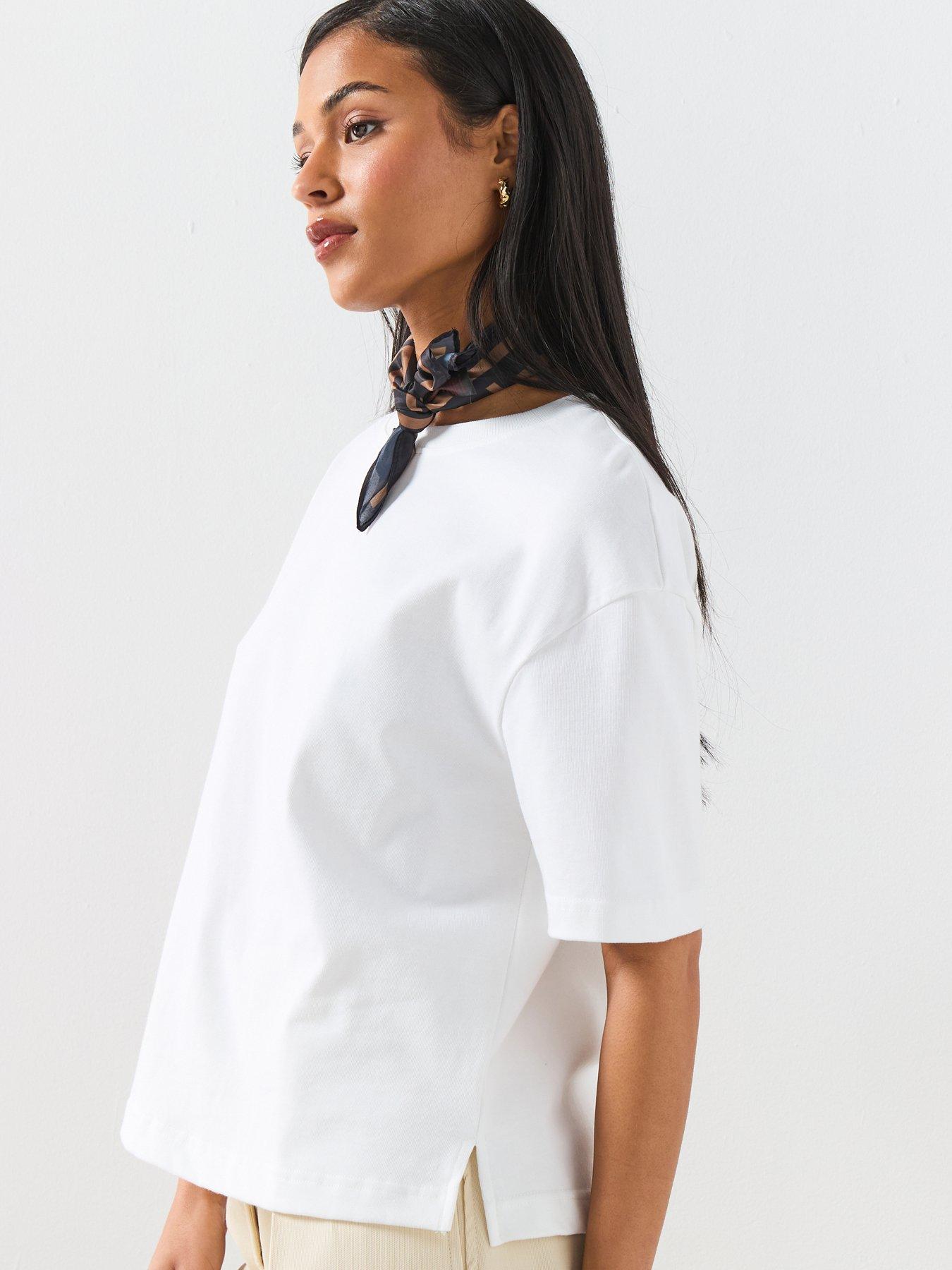  image of mango-oversized-cotton-t-shirt-white
