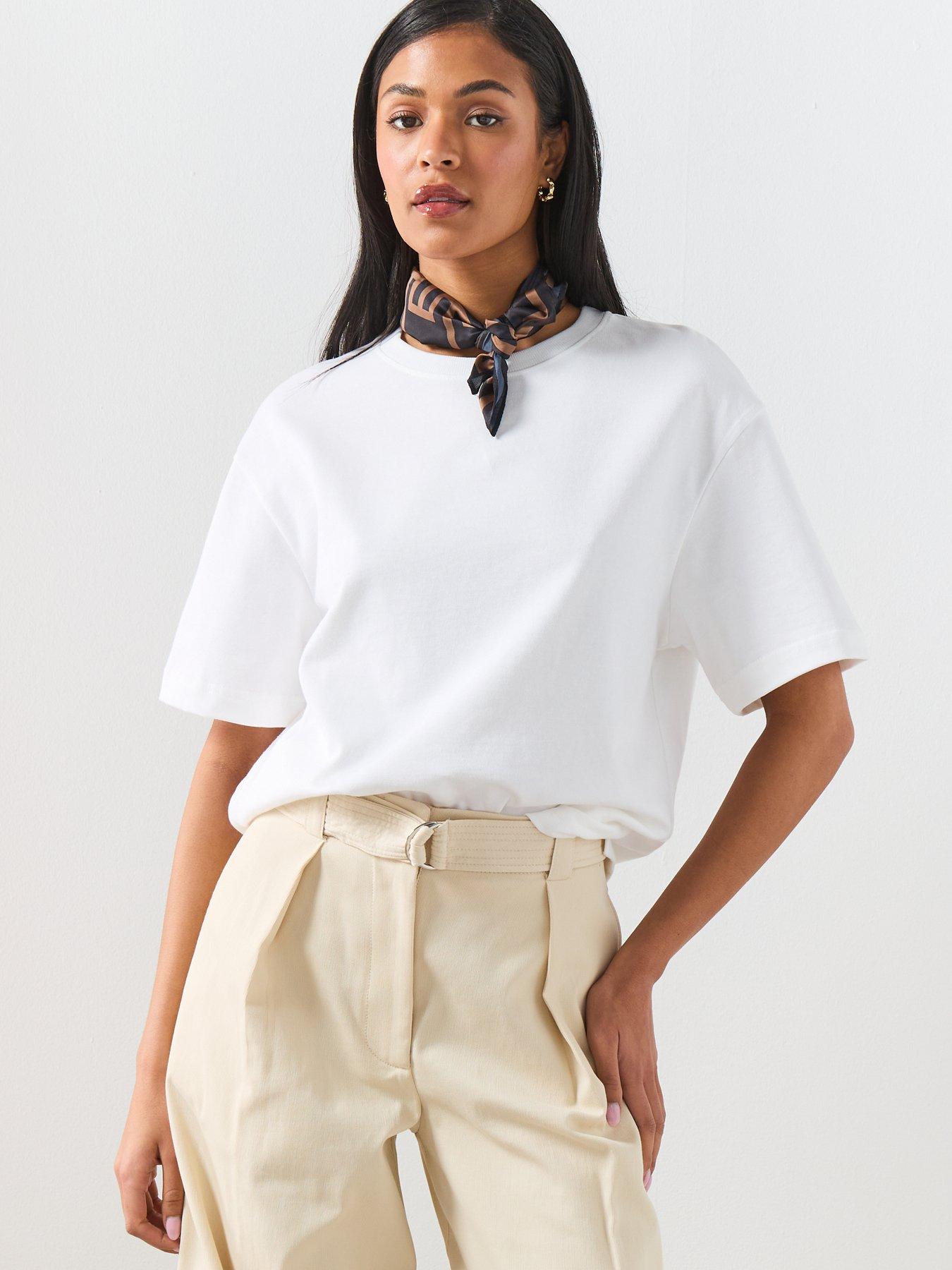  image of mango-oversized-cotton-t-shirt-white