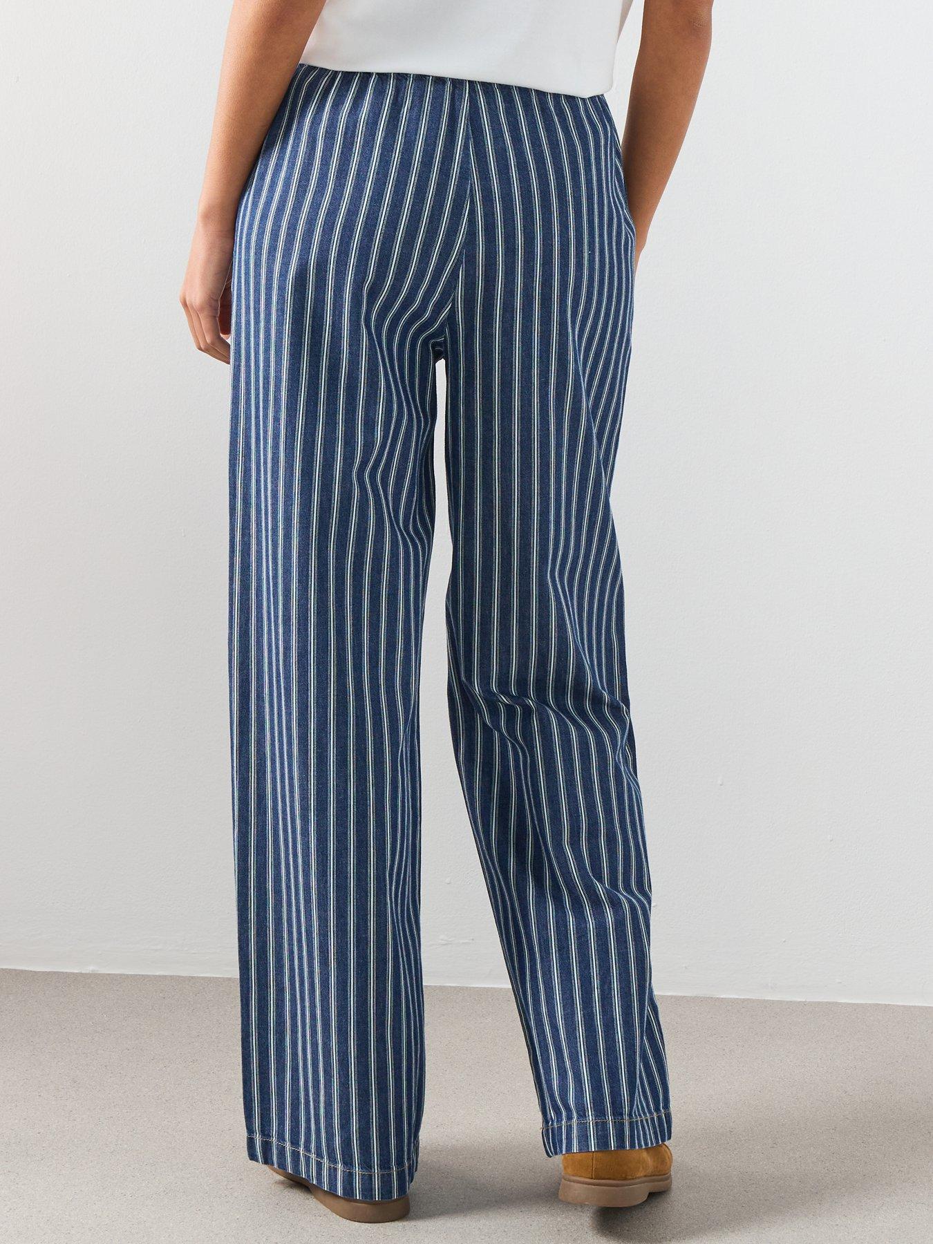 stillFront image of mango-striped-jeans-blue