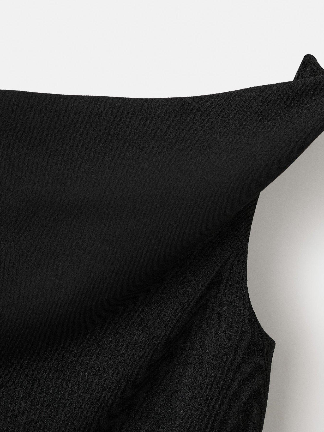 Image 5 of 6 of Mango Asymmetrical Fitted Top - Black