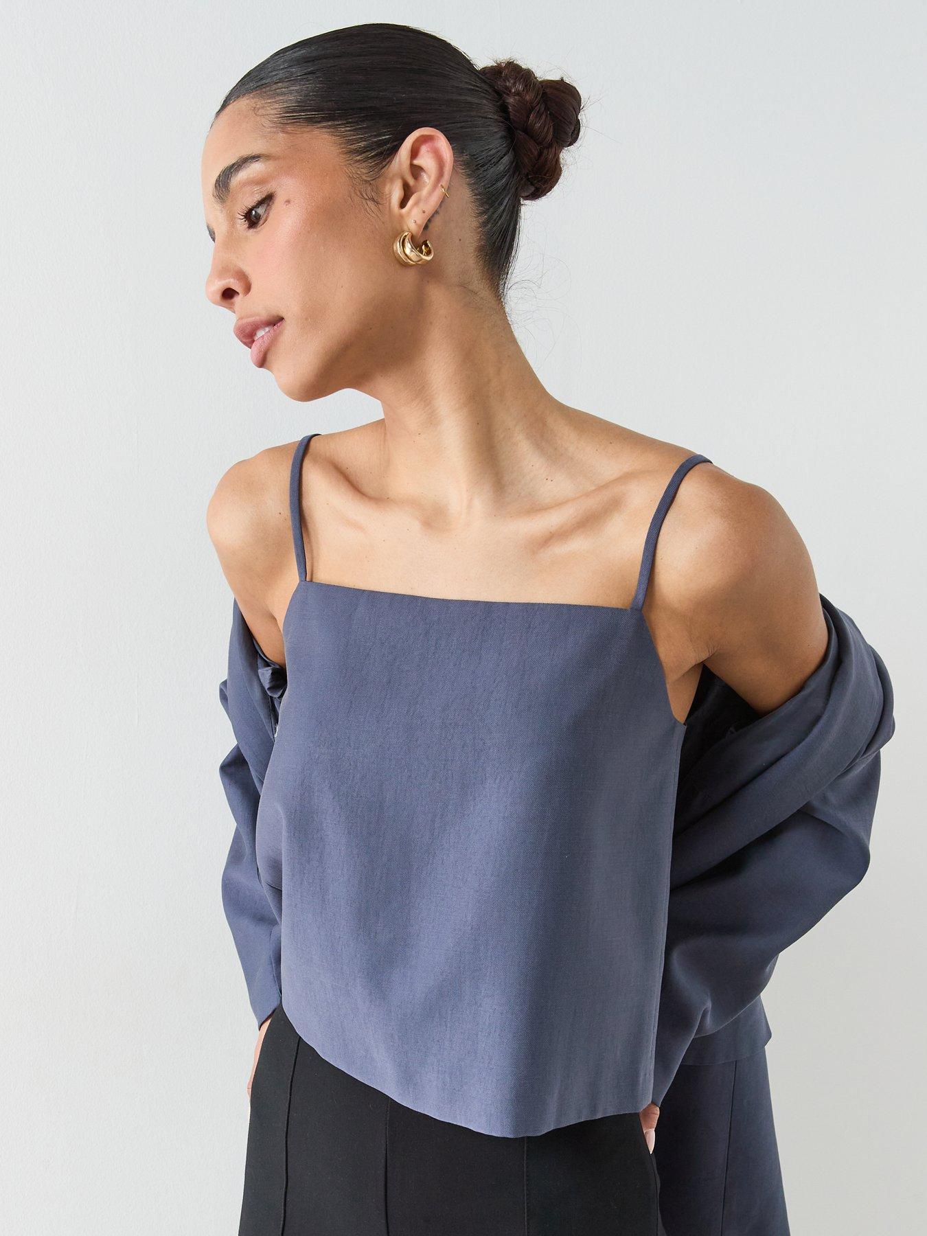 Image 4 of 6 of Mango Lyocell Suit Waistcoat - Blue