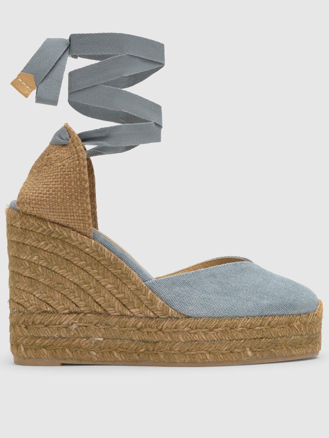 CASTANER Denim Espadrille Wedge - Blue