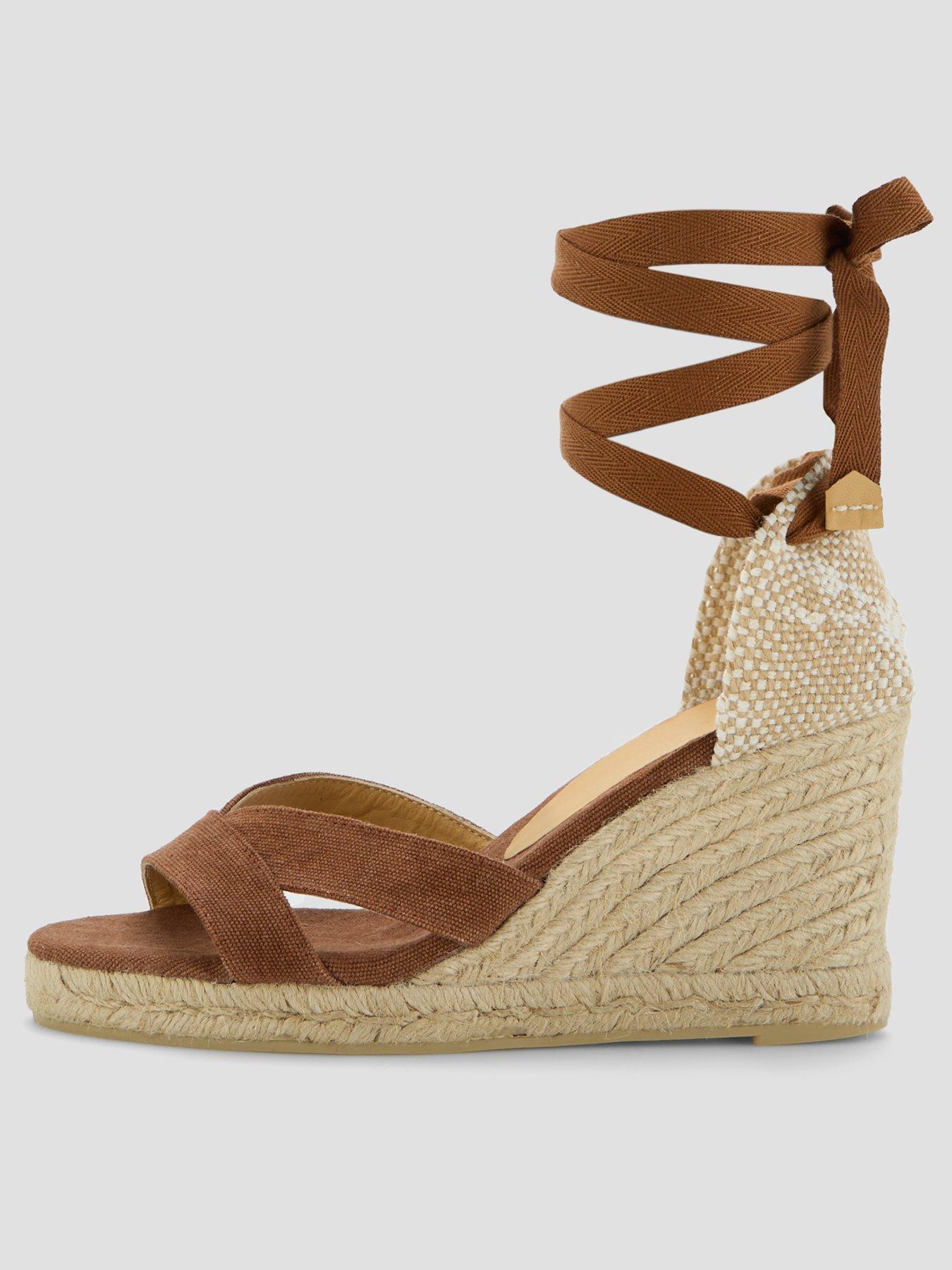 CASTANER Suede Open Toe Wedge