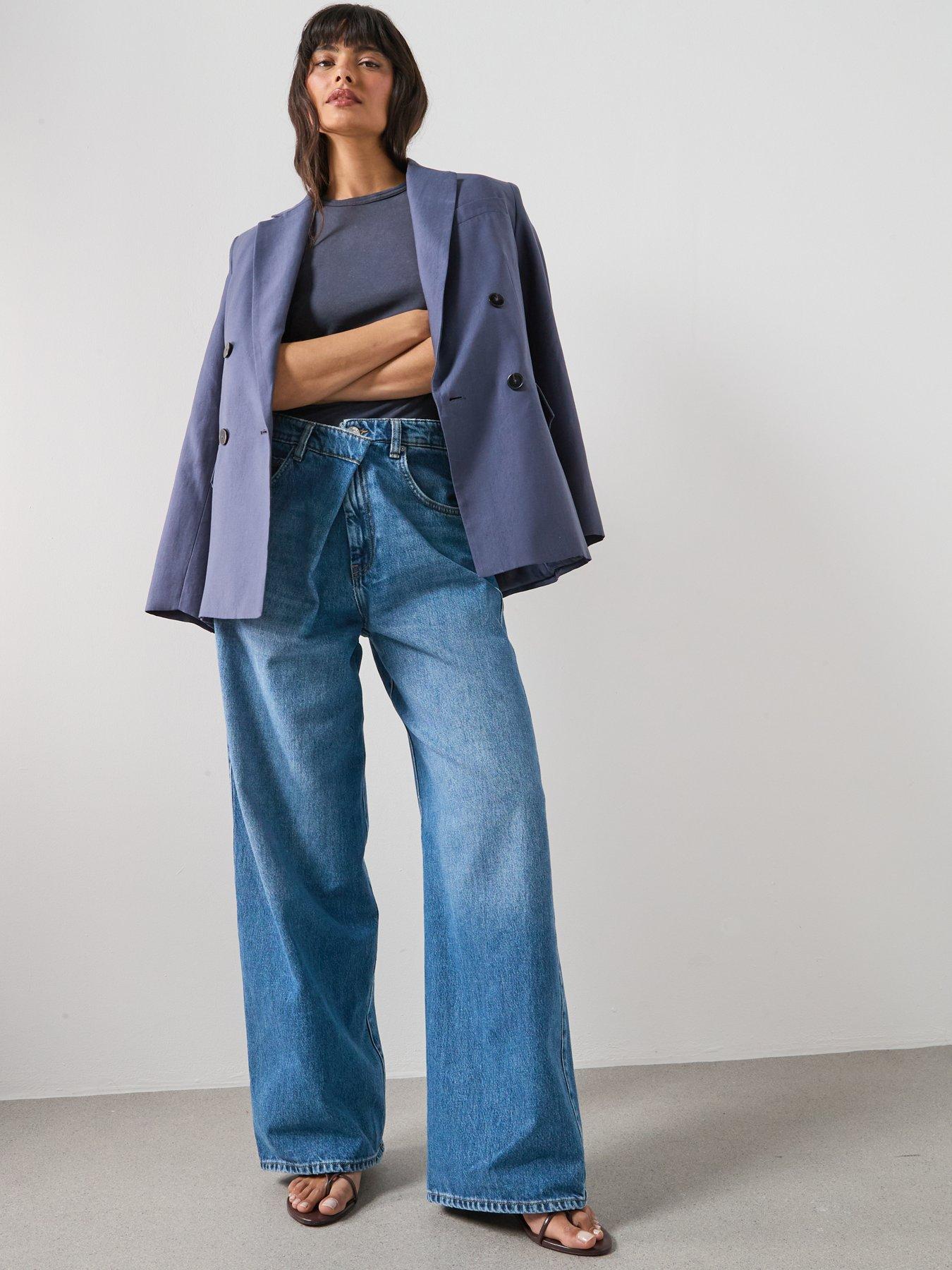  image of mango-cotton-t-shirt-with-seams-blue